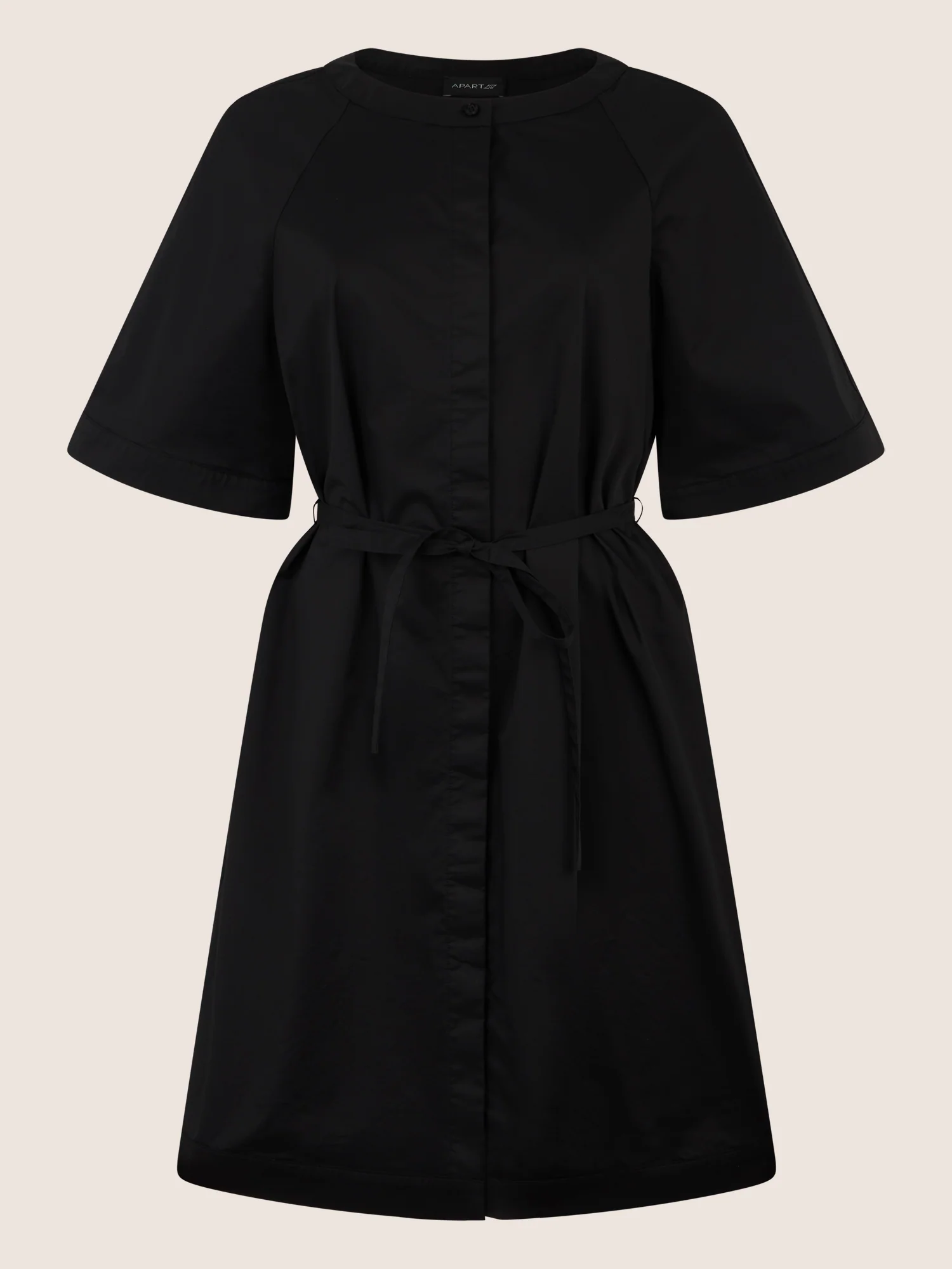 APART Kleid mit Gürtel und Raglanärmeln | schwarz - Image 3