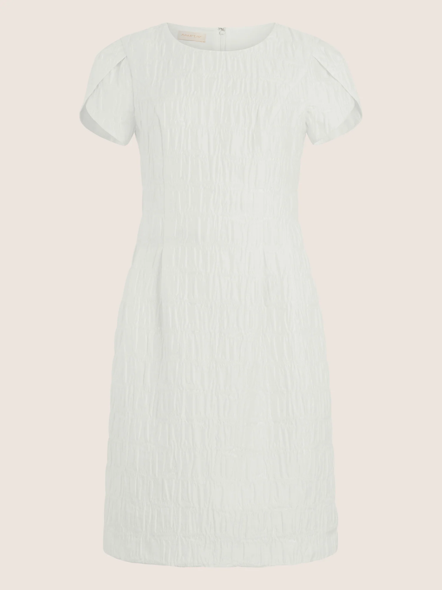 APART Kleid mit Struktur-Effekt und femininer Linie | creme - Image 3