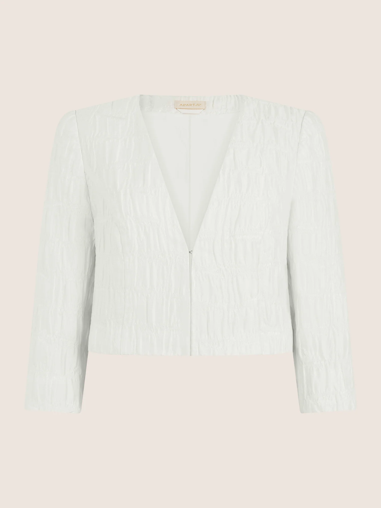 APART Kurze Jacquard-Bolero in eleganter Strukturoptik | creme - Image 4