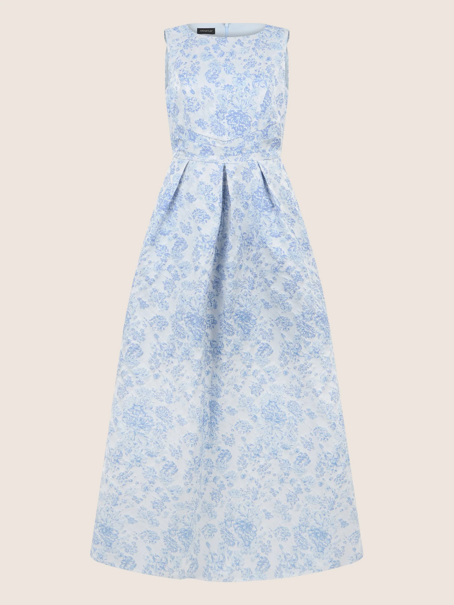 APART Langkleid mit floralem Strukturmuster | hellblau - Image 3