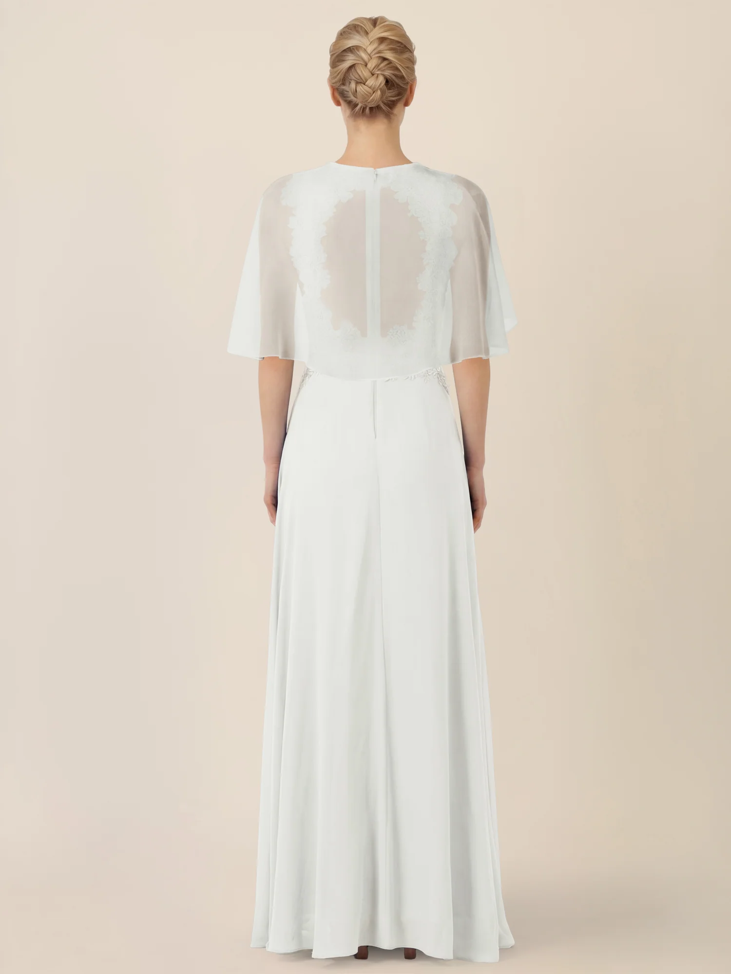 APART Luftiges Chiffon-Stola mit Zipfelsaum | creme - Image 6