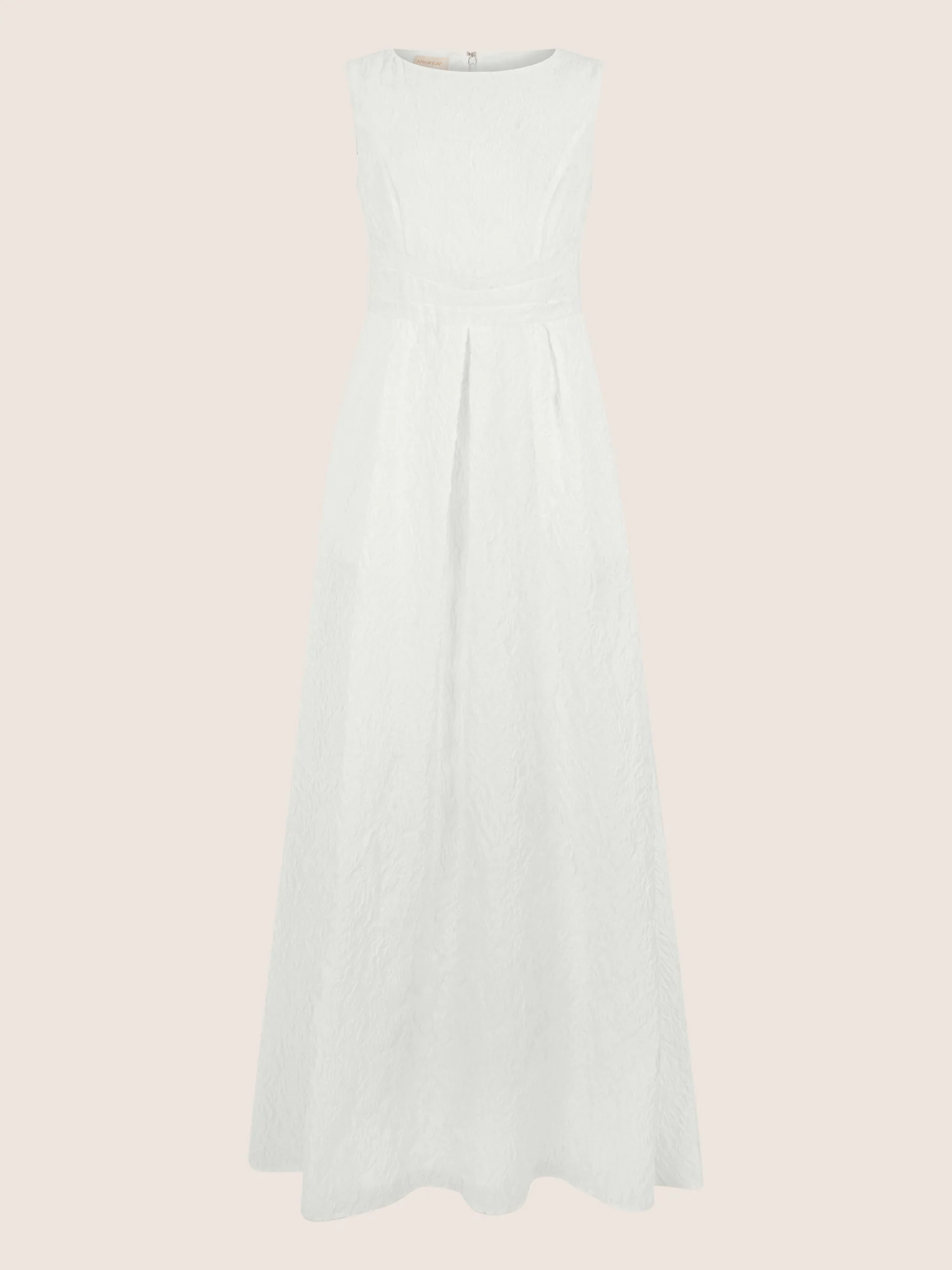 APART Maxikleid mit geprägtem Strukturmuster | creme - Image 3
