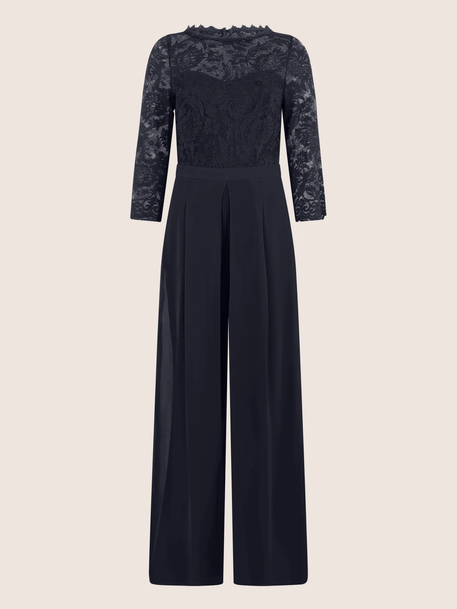 APART Overall aus elastischer Spitze und Chiffon | nachtblau - Image 3