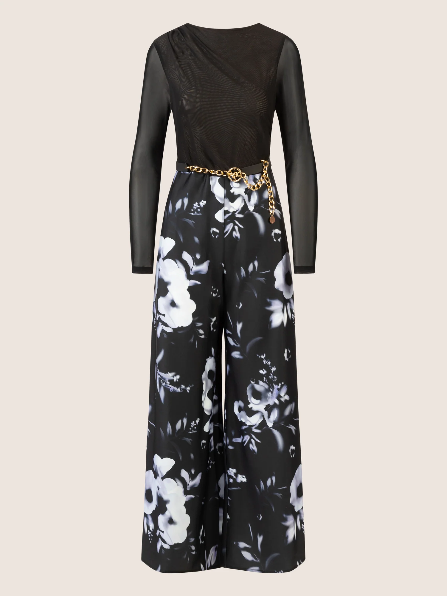 APART Overall mit Mesh-Top und floraler Hose | schwarz-multicolor - Image 3