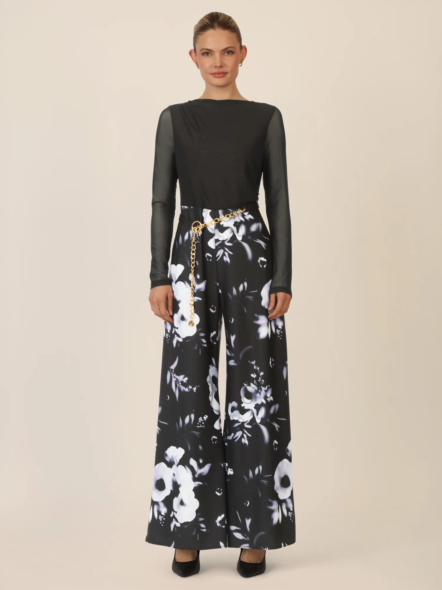 APART Overall mit Mesh-Top und floraler Hose | schwarz-multicolor - Image 5