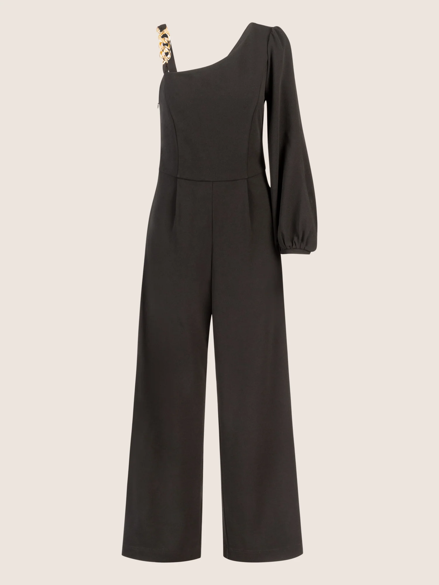 APART Overall mit One-Shoulder-Design und Gliederträger | schwarz - Image 2