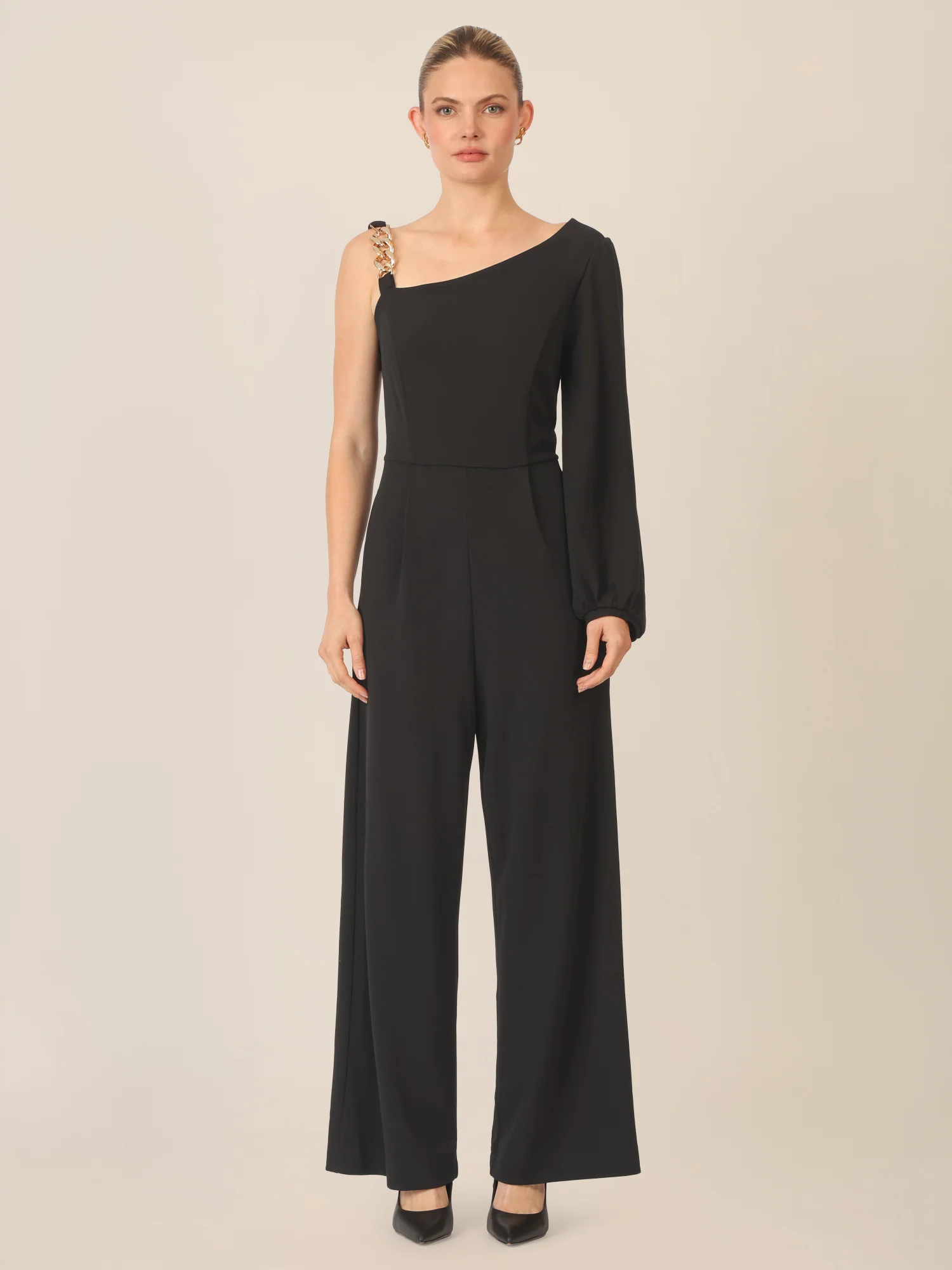 APART Overall mit One-Shoulder-Design und Gliederträger | schwarz - Image 4