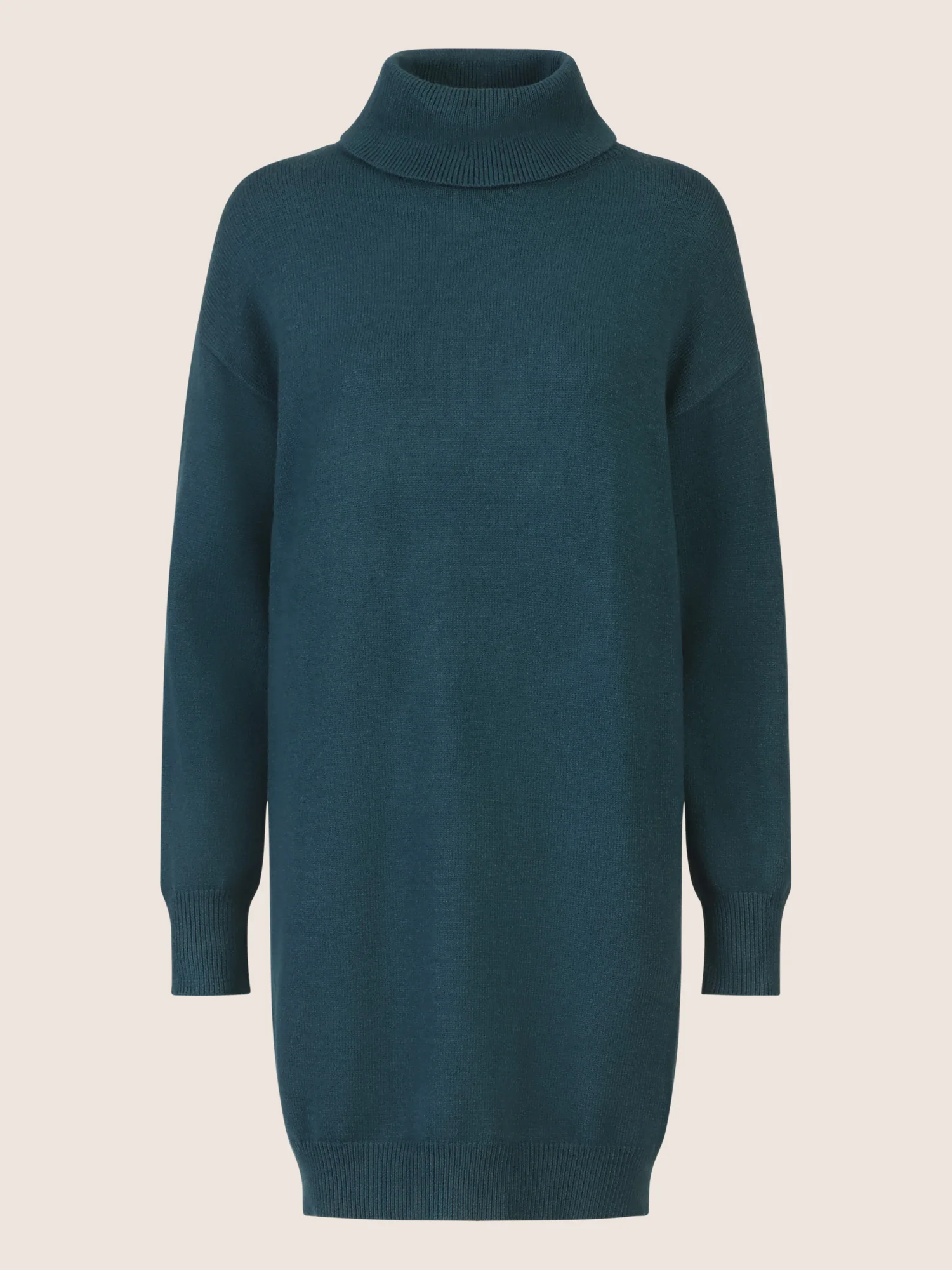 APART Overside Strickkleid mit überschnittene Schultern | dunkelgrün - Image 3