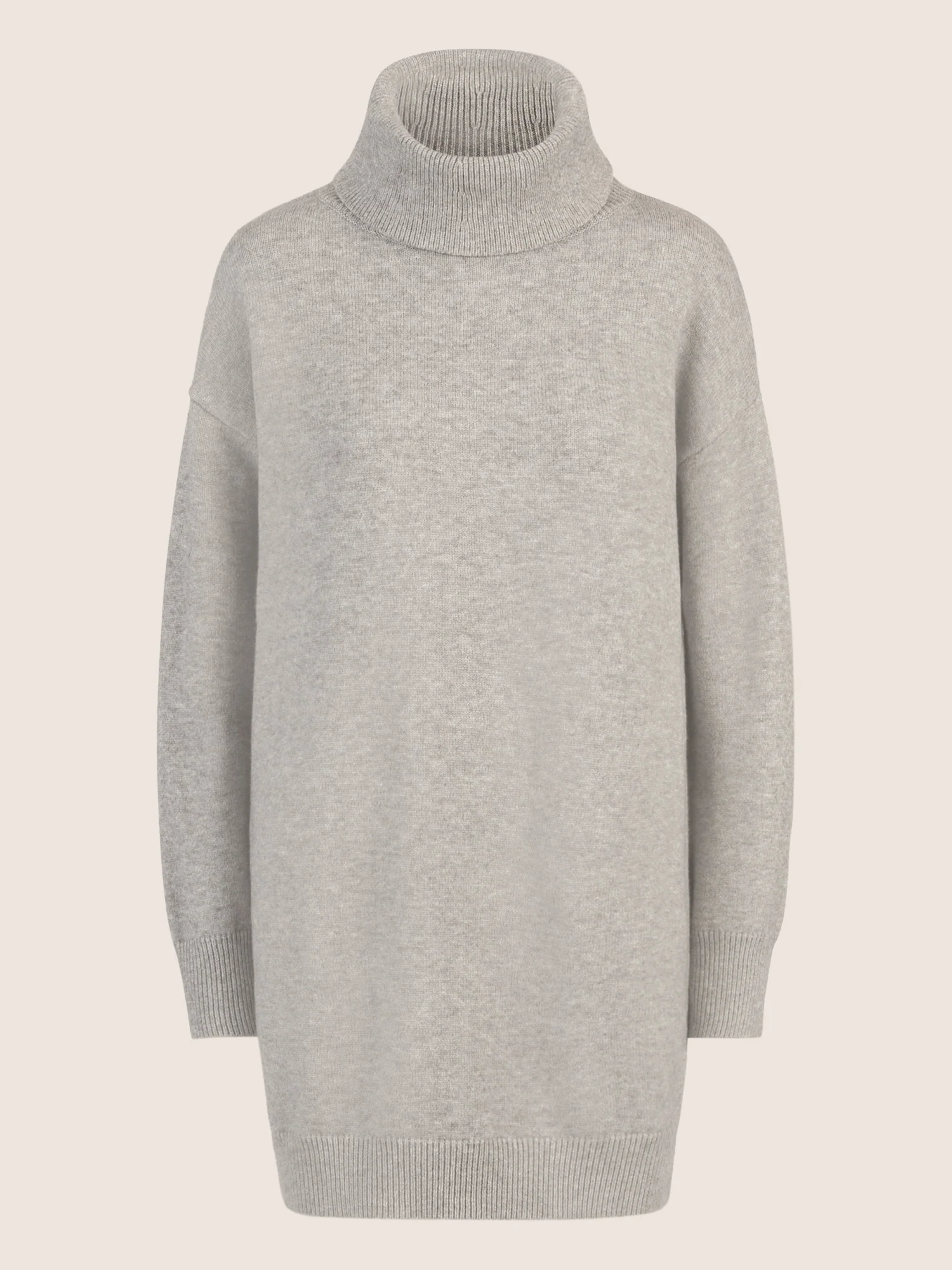 APART Overside Strickkleid mit überschnittene Schultern | graumeliert - Image 3