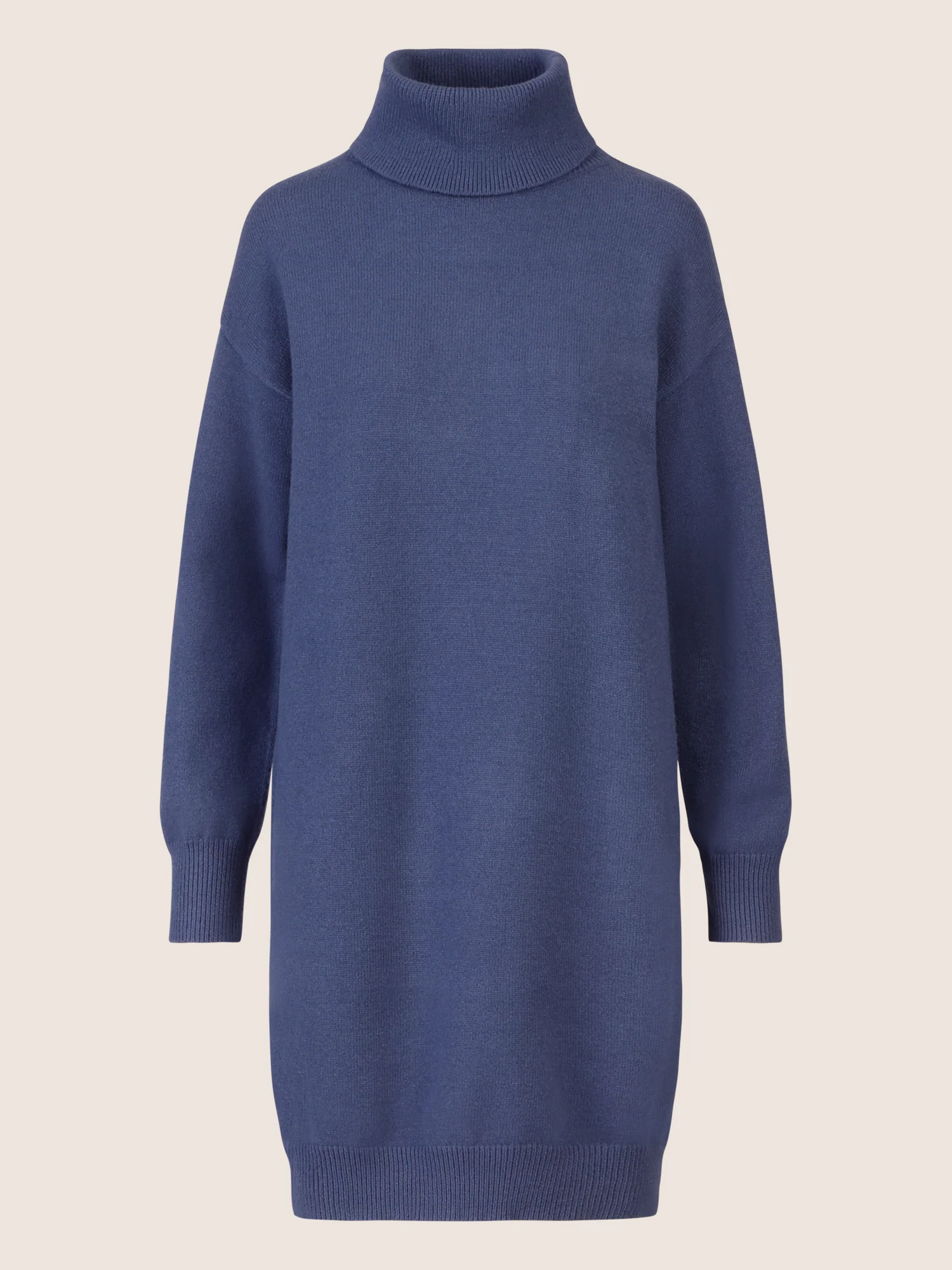 APART Overside Strickkleid mit überschnittene Schultern | mittelblau - Image 3