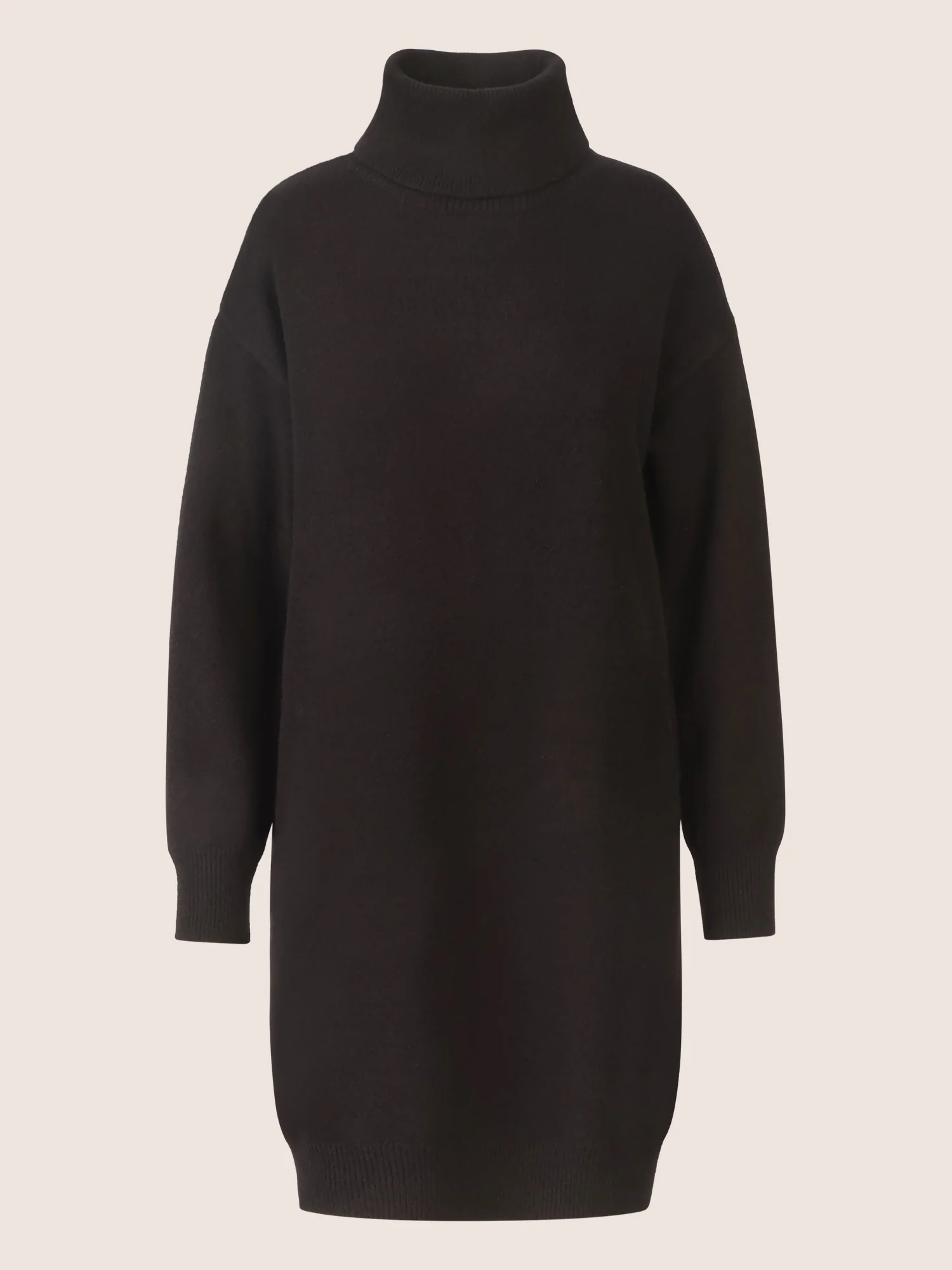 APART Overside Strickkleid mit überschnittene Schultern | schwarz - Image 3