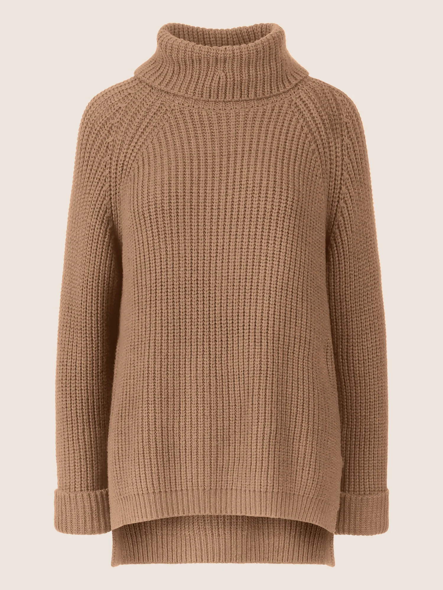 APART Oversized Pullover mit Rollkragen | camel - Image 4