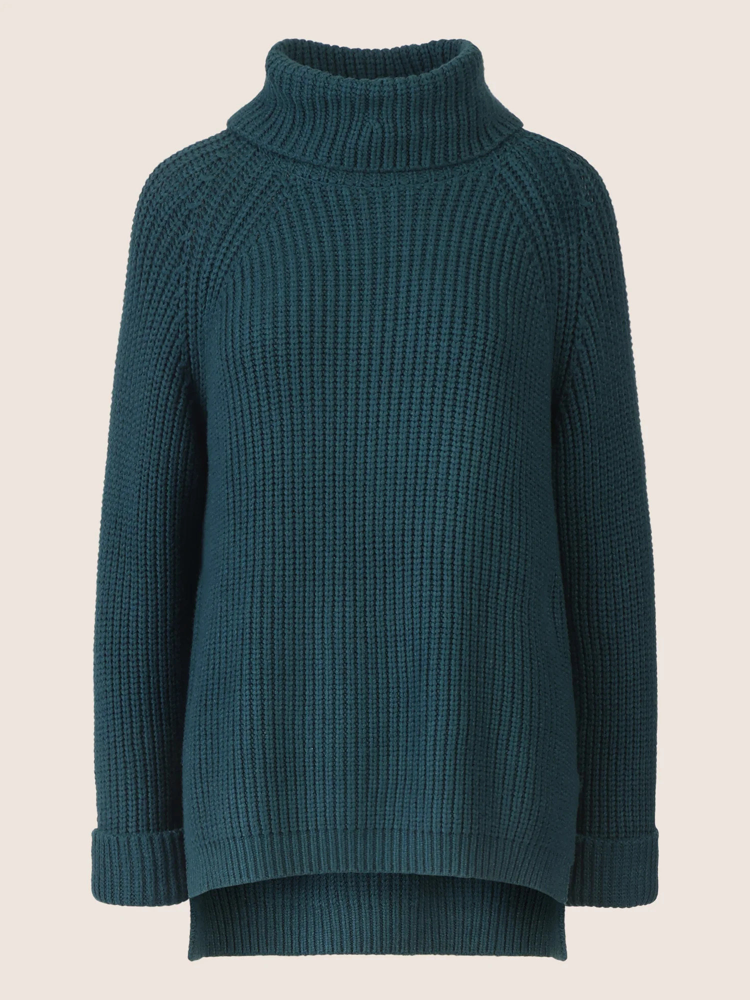 APART Oversized Pullover mit Rollkragen | dunkelgrün - Image 4