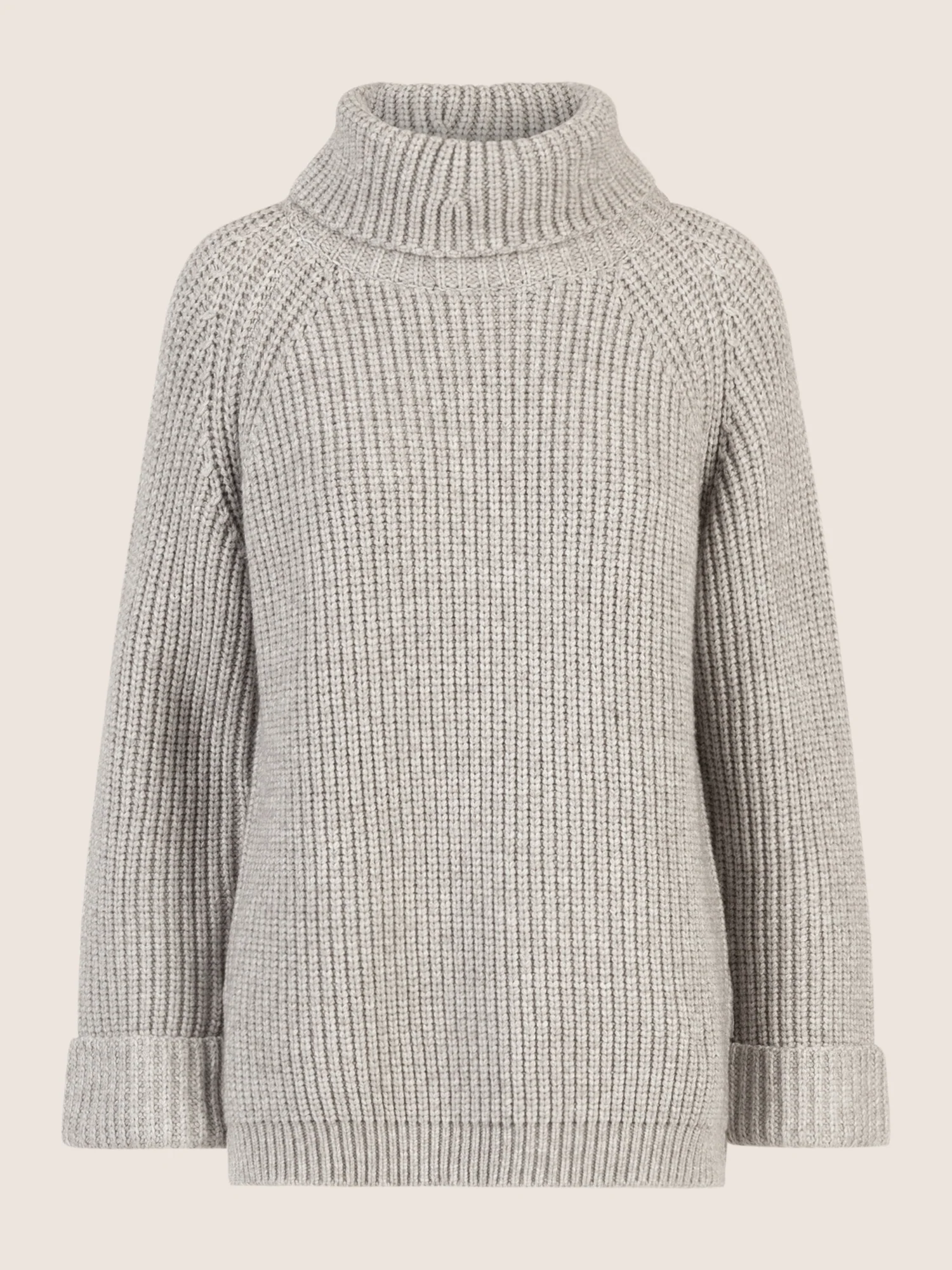 APART Oversized Pullover mit Rollkragen | graumeliert - Image 3