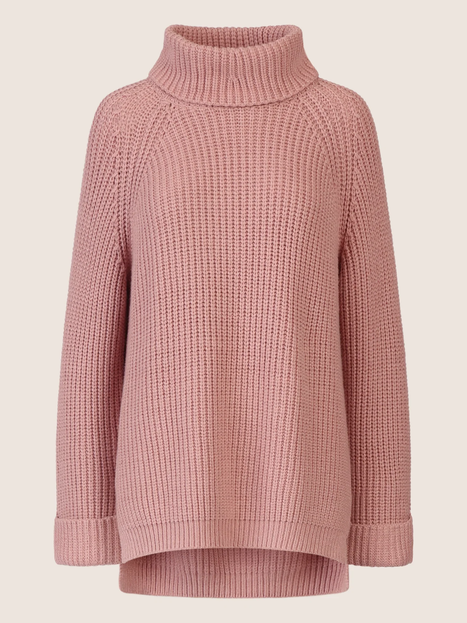 APART Oversized Pullover mit Rollkragen | mauve - Image 4