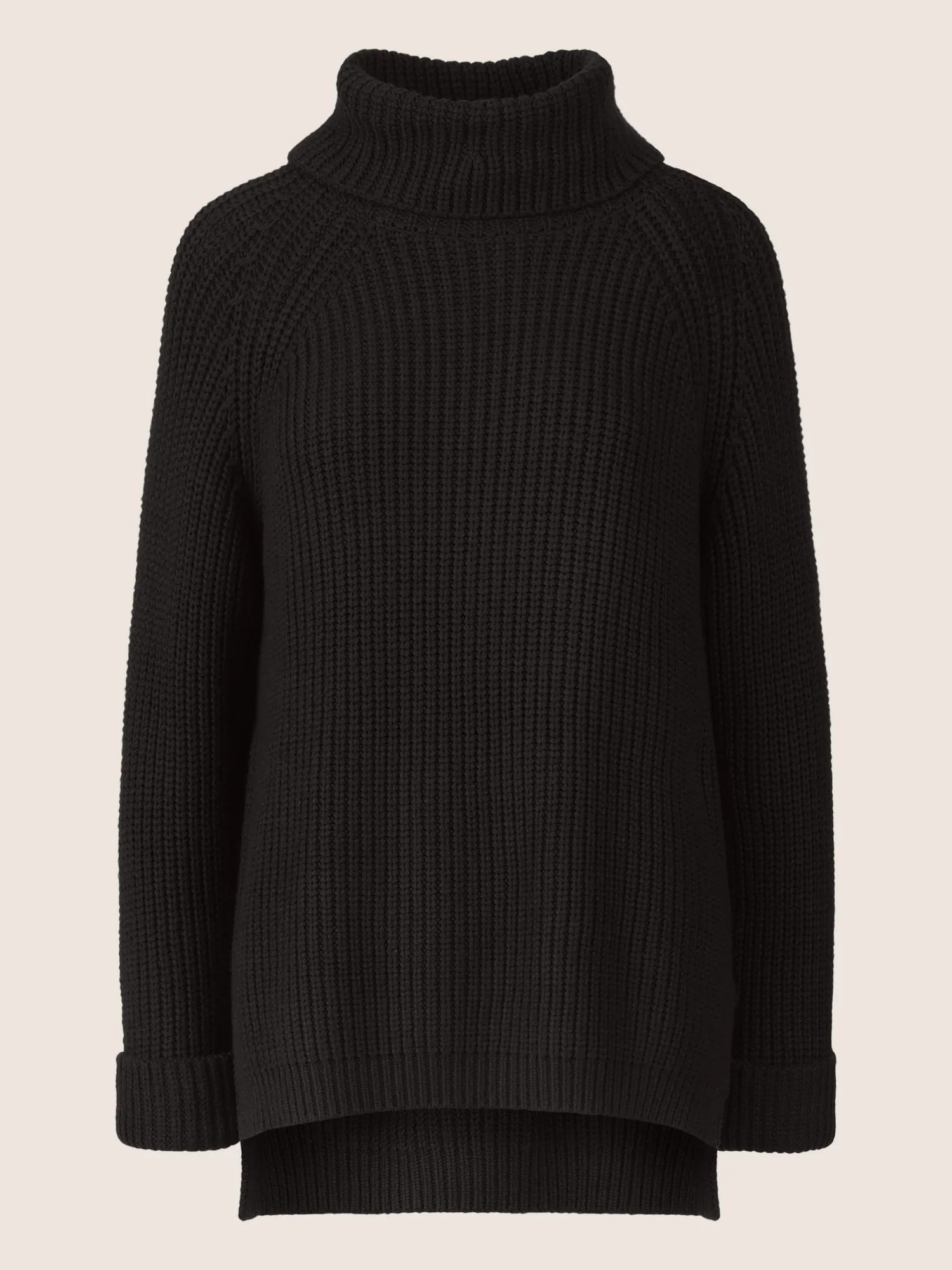 APART Oversized Pullover mit Rollkragen | schwarz - Image 4