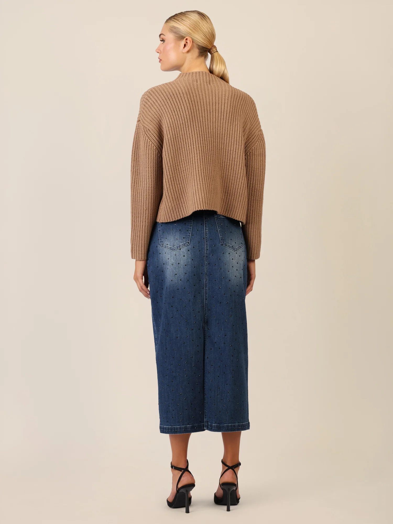 APART Oversized Pullover mit Strukturmuster | camel - Image 3
