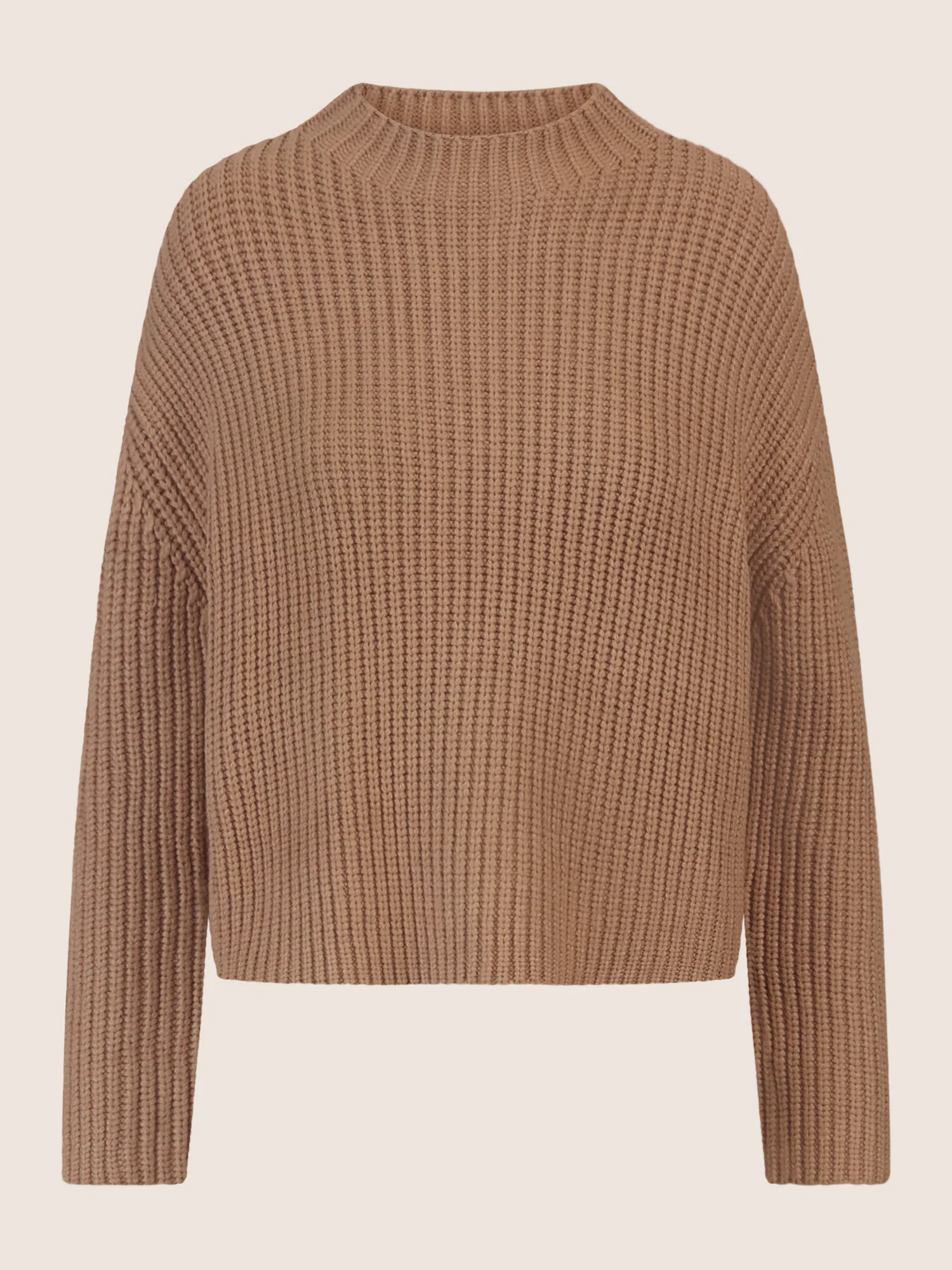 APART Oversized Pullover mit Strukturmuster | camel - Image 4