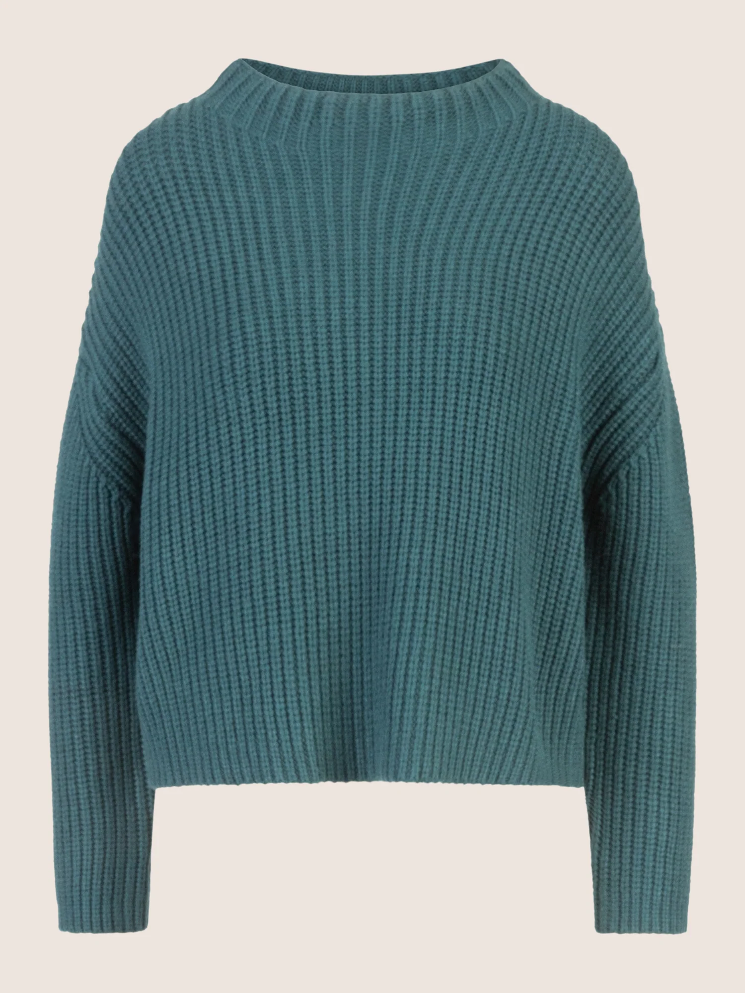 APART Oversized Pullover mit Strukturmuster | dunkelgrün - Image 4