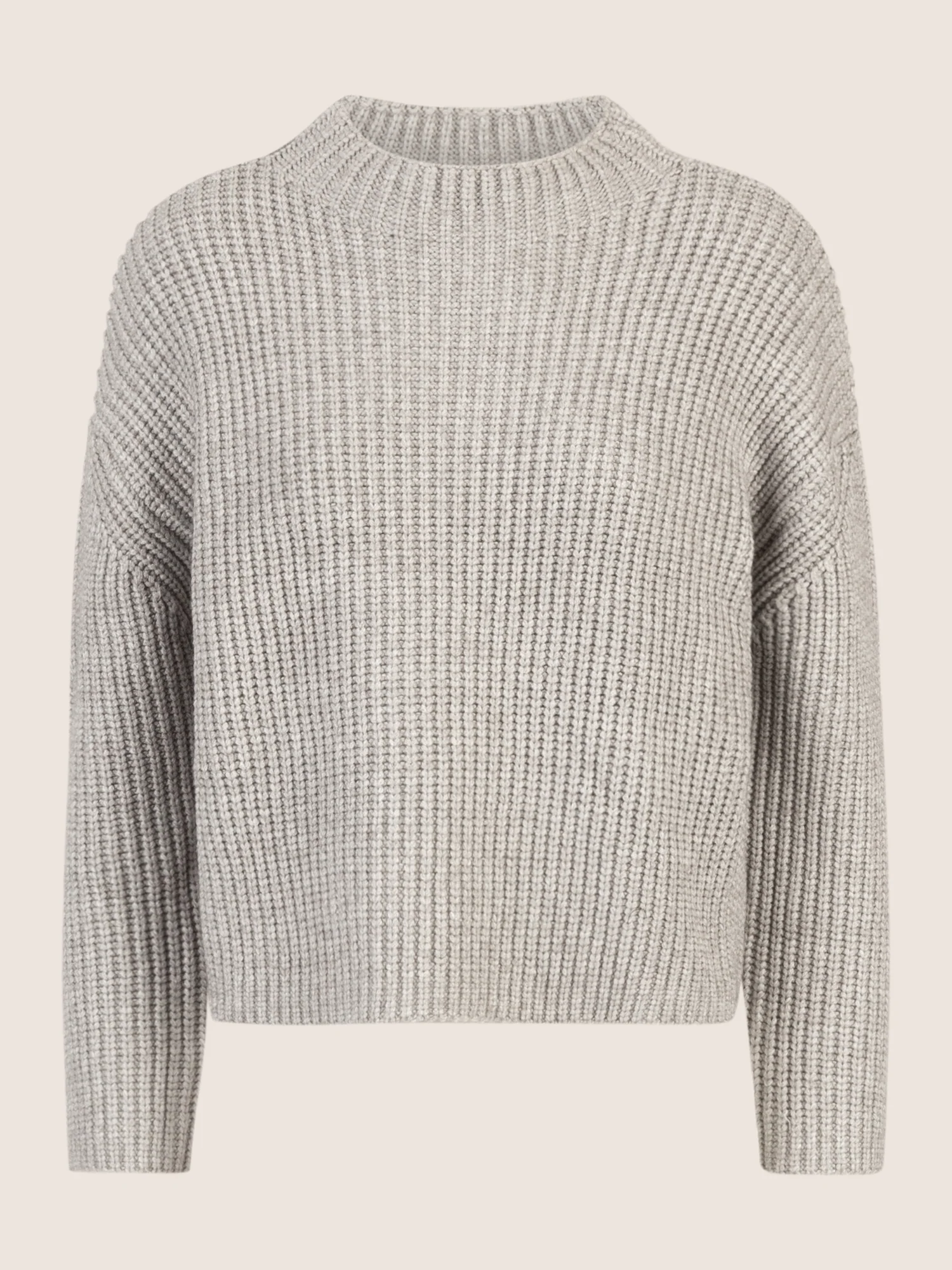 APART Oversized Pullover mit Strukturmuster | graumeliert - Image 4