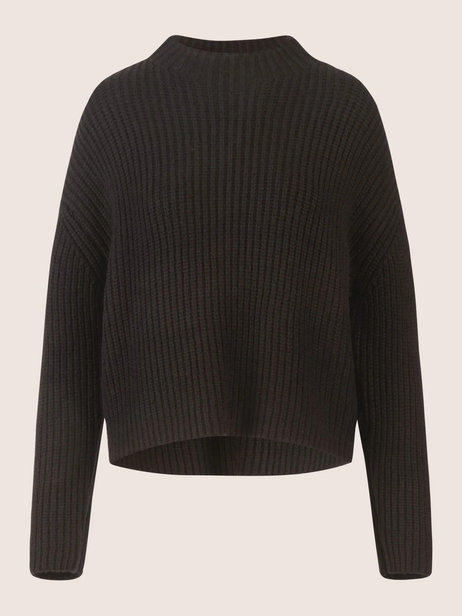 APART Oversized Pullover mit Strukturmuster | schwarz - Image 4