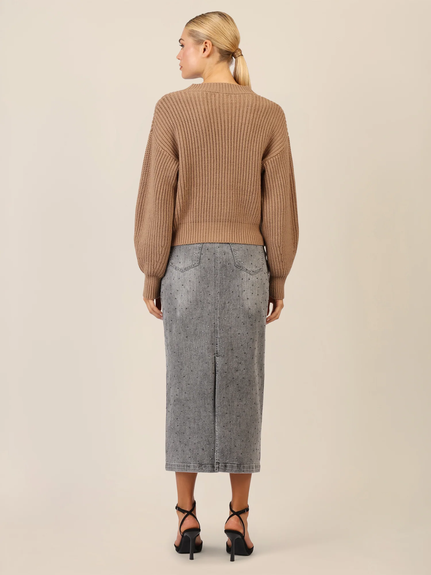 APART Oversized Strickjacke mit Knopfleiste | camel - Image 3
