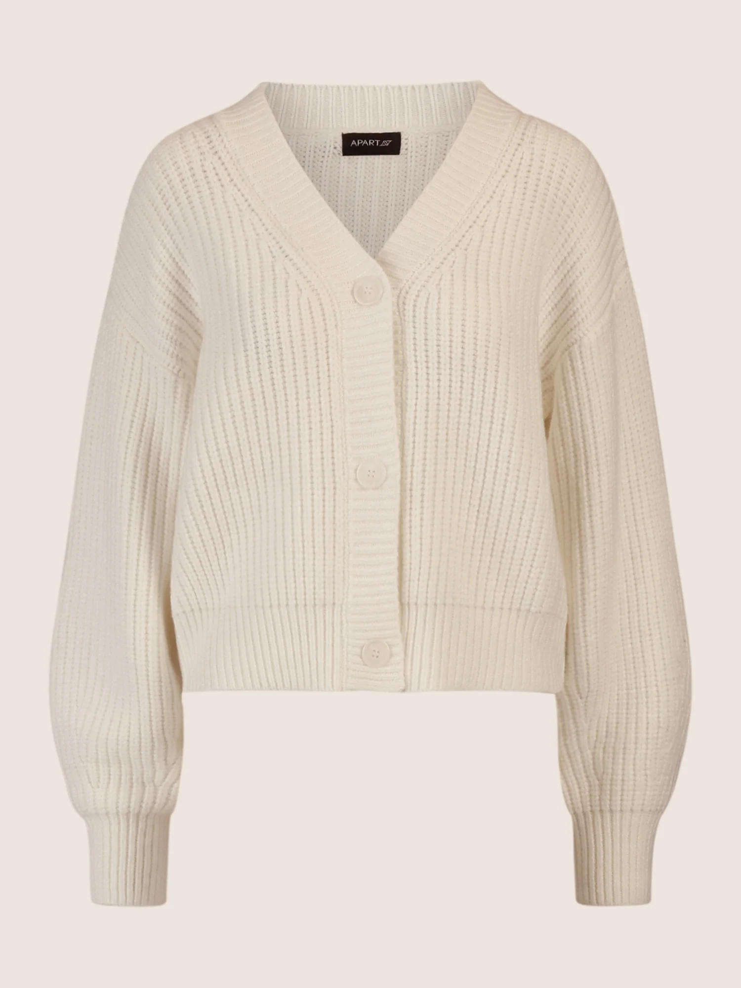 APART Oversized Strickjacke mit Knopfleiste | creme - Image 4