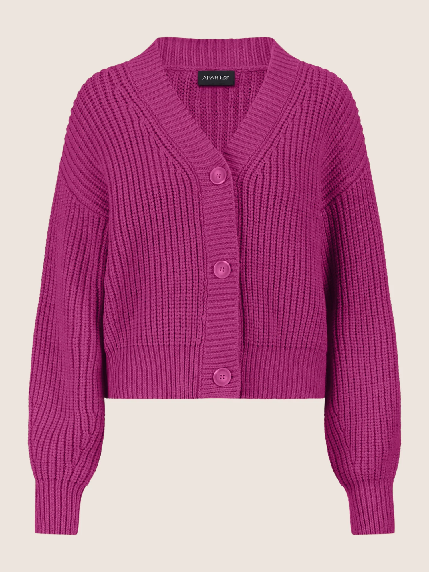 APART Oversized Strickjacke mit Knopfleiste | lila - Image 4