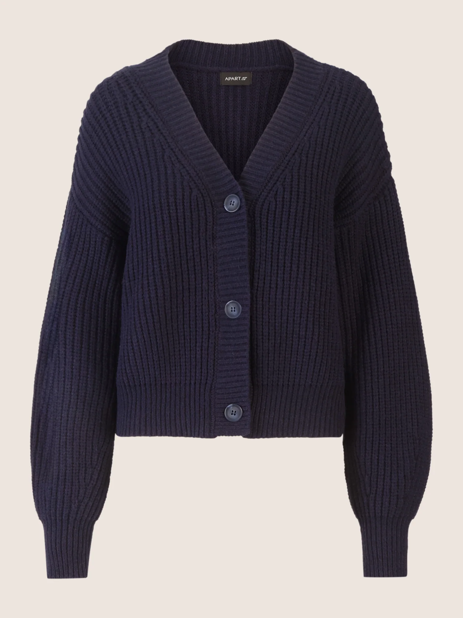 APART Oversized Strickjacke mit Knopfleiste | nachtblau - Image 4