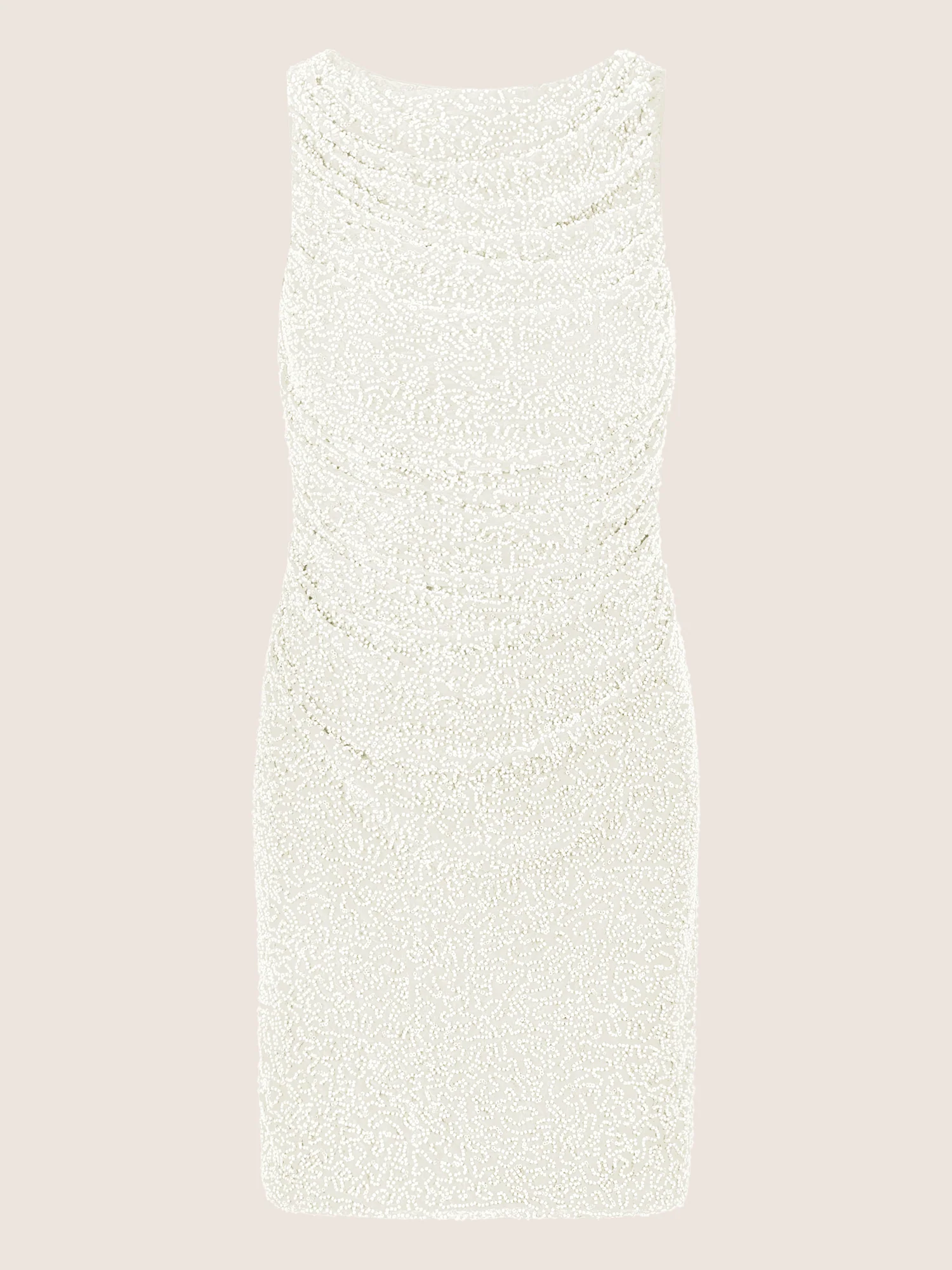 APART Perlenbesticktes Abendkleid mit Raffungen | creme - Image 3