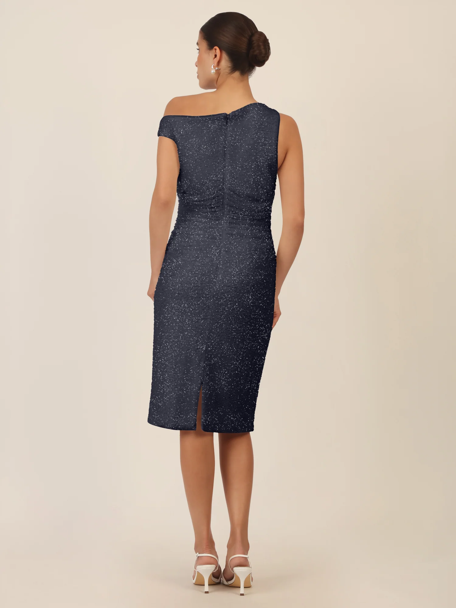 APART Perlenbesticktes Abendkleid mit Raffungen | schwarz-nachtblau - Image 2
