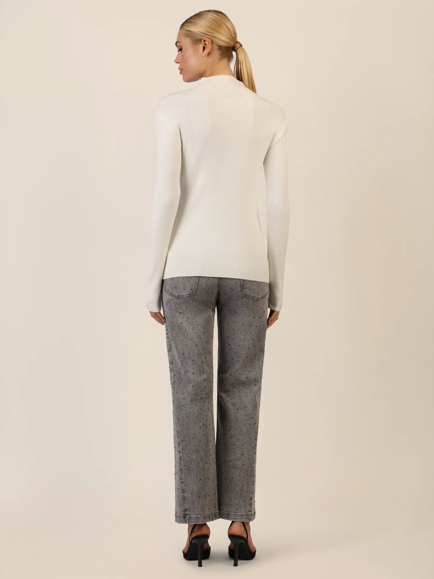 APART Pullover mit Cut-out-Detail | creme - Image 3