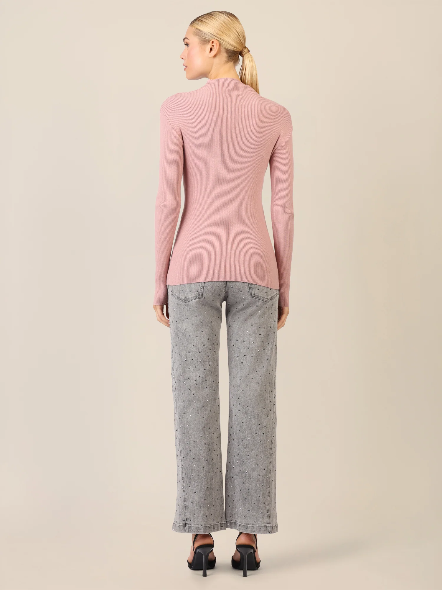 APART Pullover mit Cut-out-Detail | mauve - Image 3