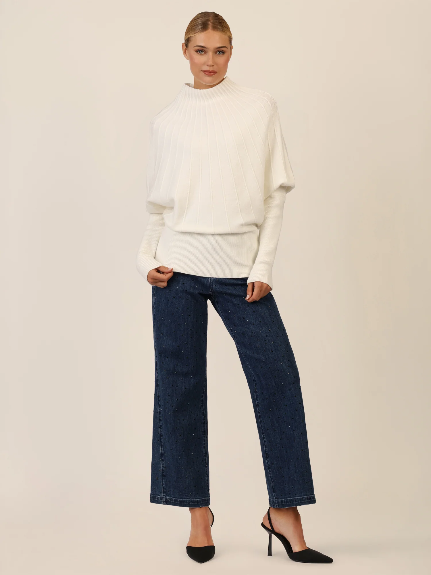APART Pullover mit Fledermausärmeln | creme - Image 2