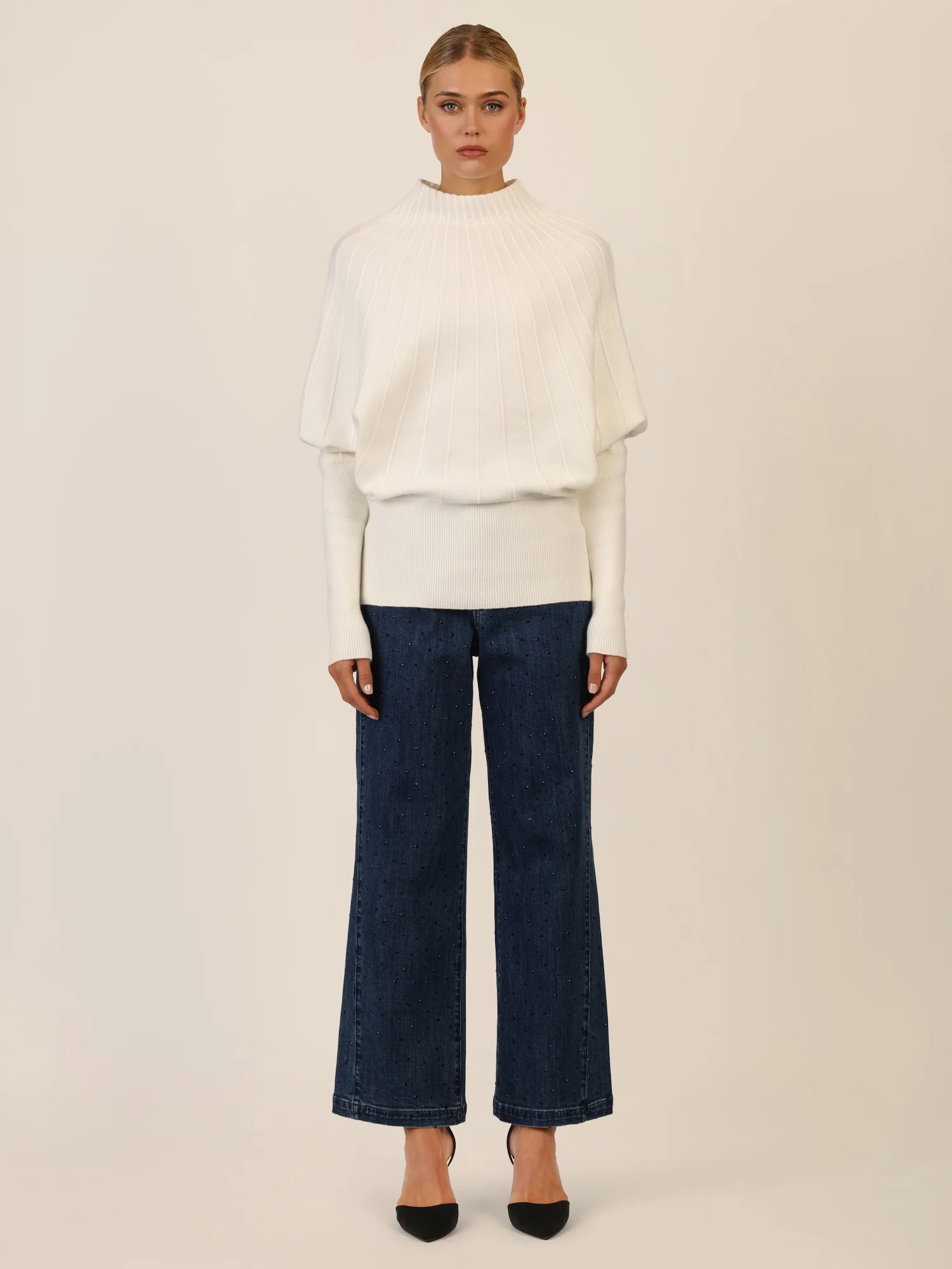 APART Pullover mit Fledermausärmeln | creme - Image 6