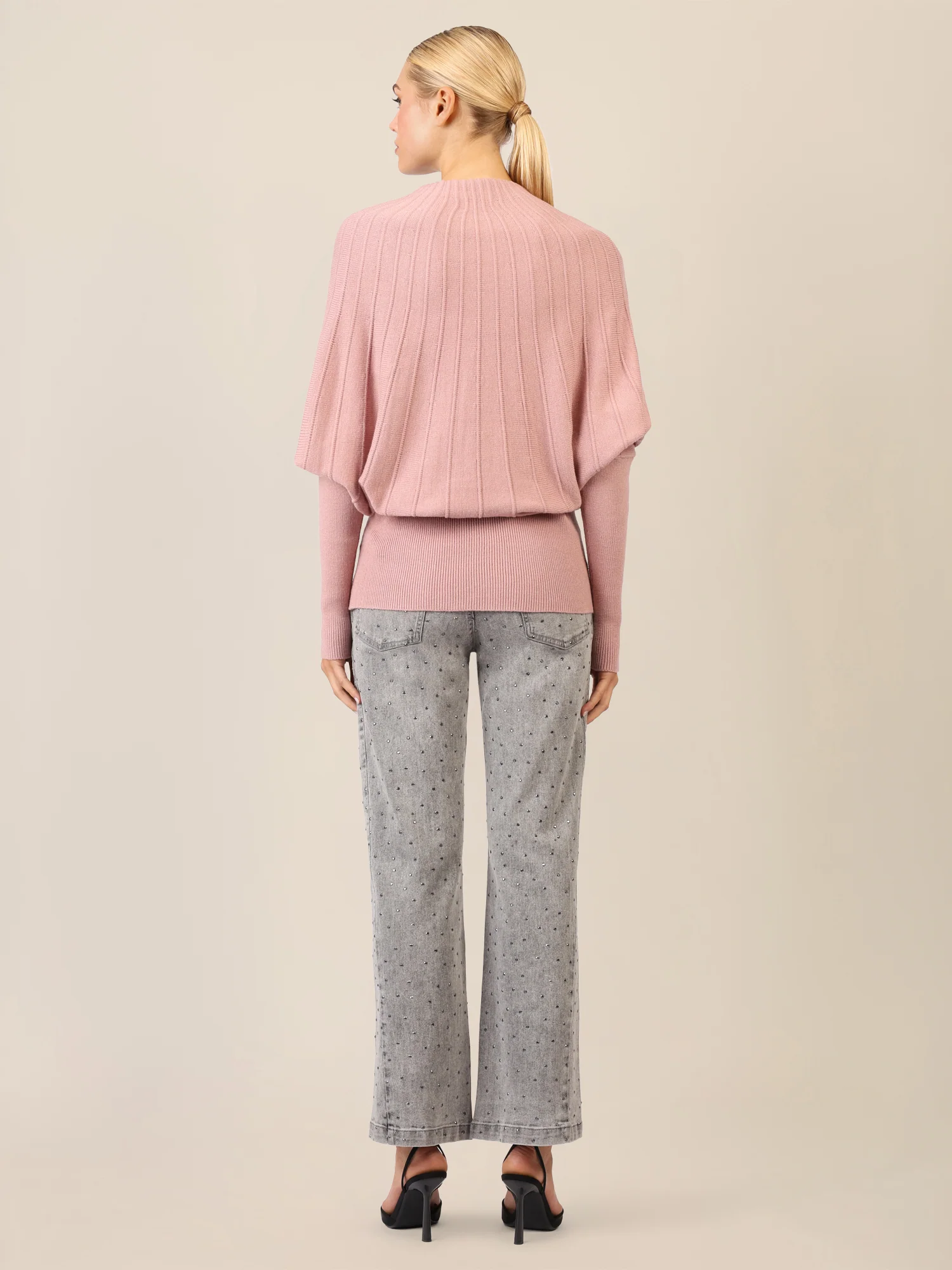 APART Pullover mit Fledermausärmeln | mauve - Image 3