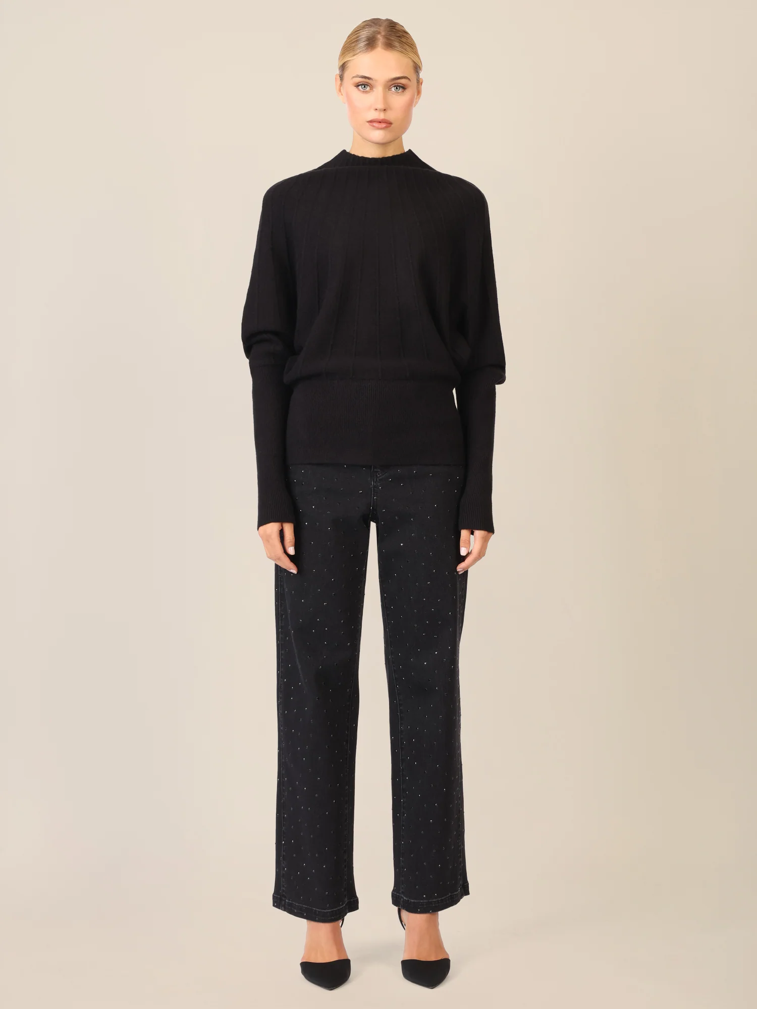 APART Pullover mit Fledermausärmeln | schwarz - Image 6