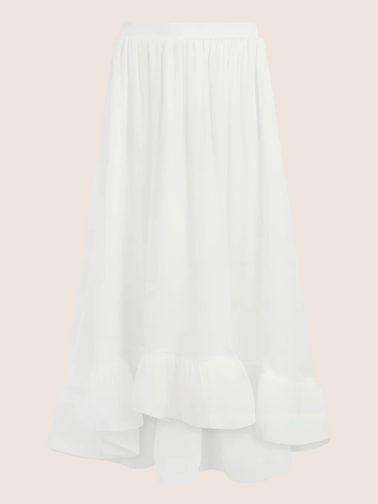 APART Rock mit Volantsaum und High-Low-Schnitt | creme - Image 4