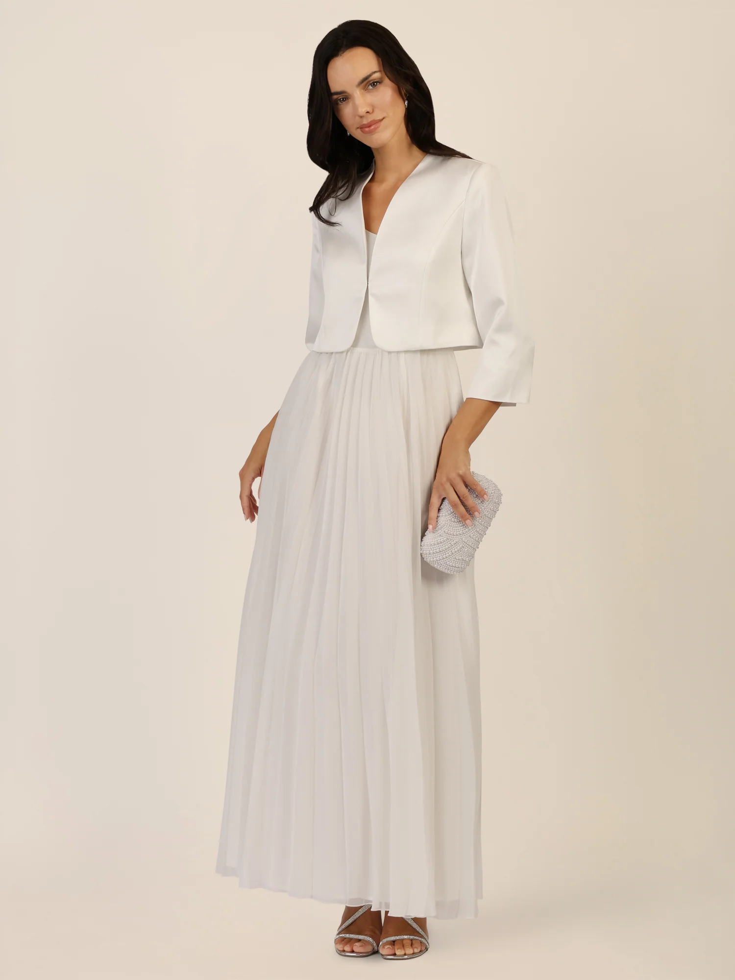 APART Satinbolero mit offener Front | creme - Image 6