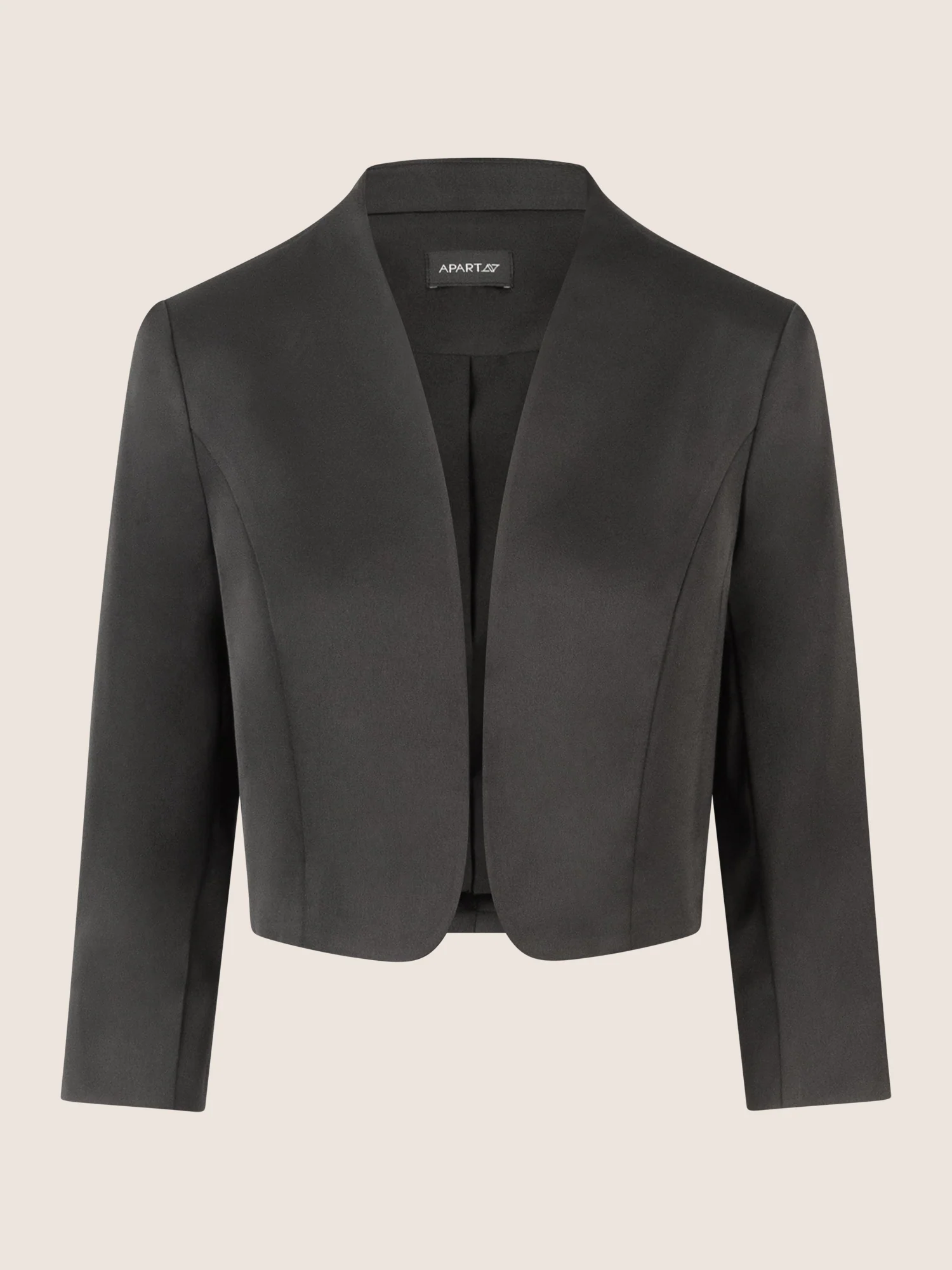 APART Satinbolero mit offener Front | schwarz - Image 4