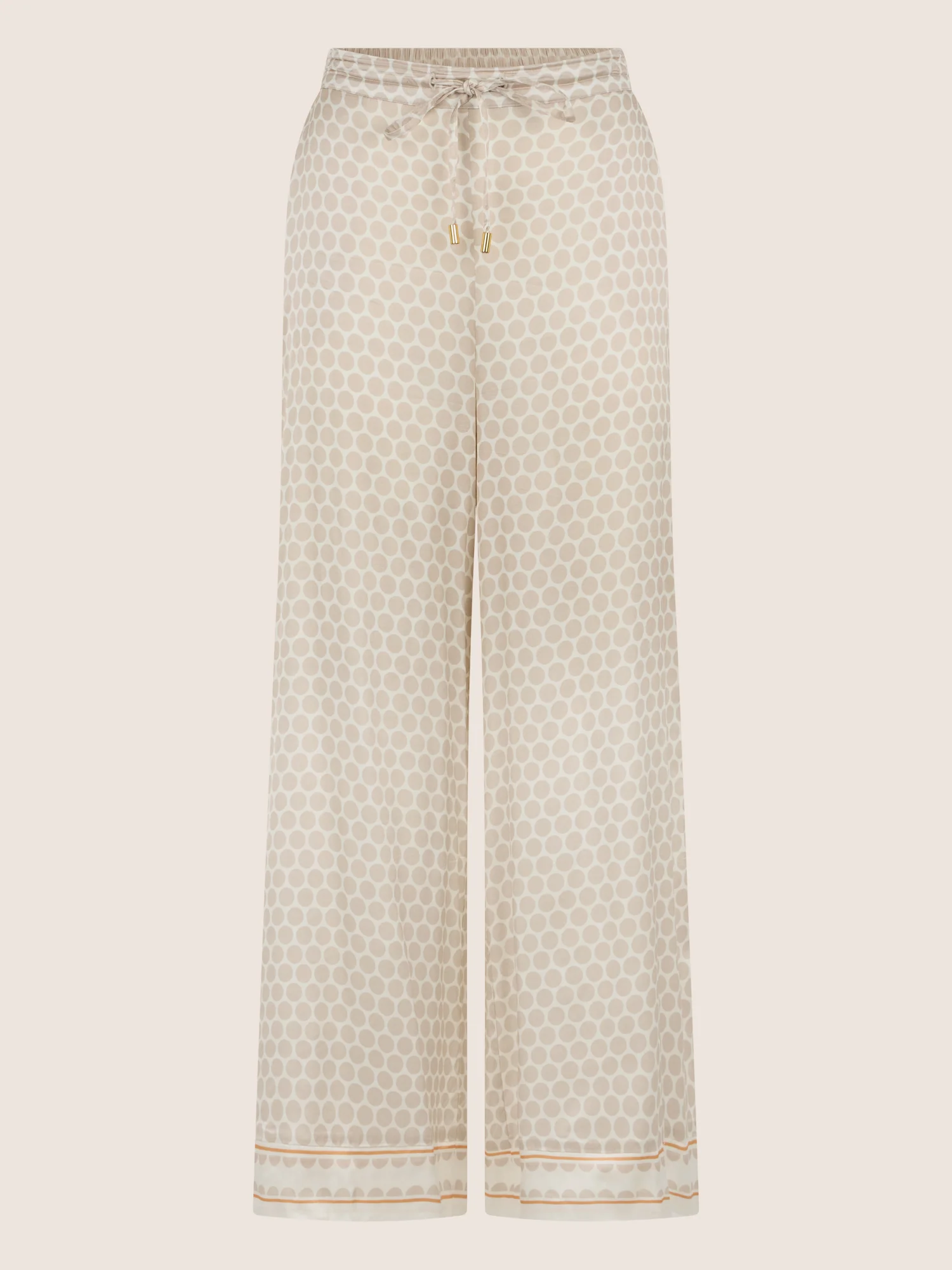 APART Satinhose mit Punktedesign und Kontrastsaum | creme-multicolor - Image 4