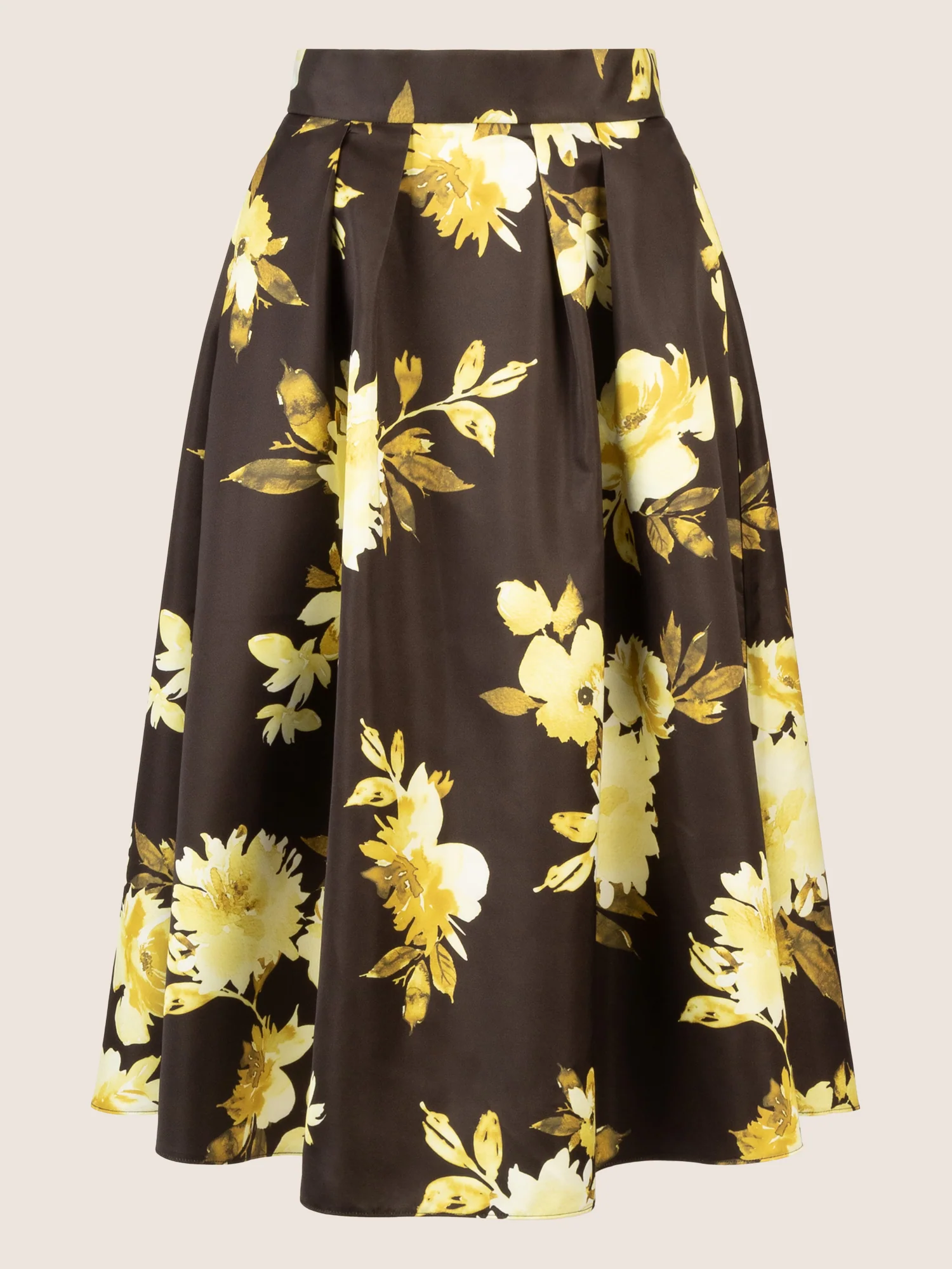 APART Satinrock bedruckt mit floralem Print | schwarz-multicolor - Image 4