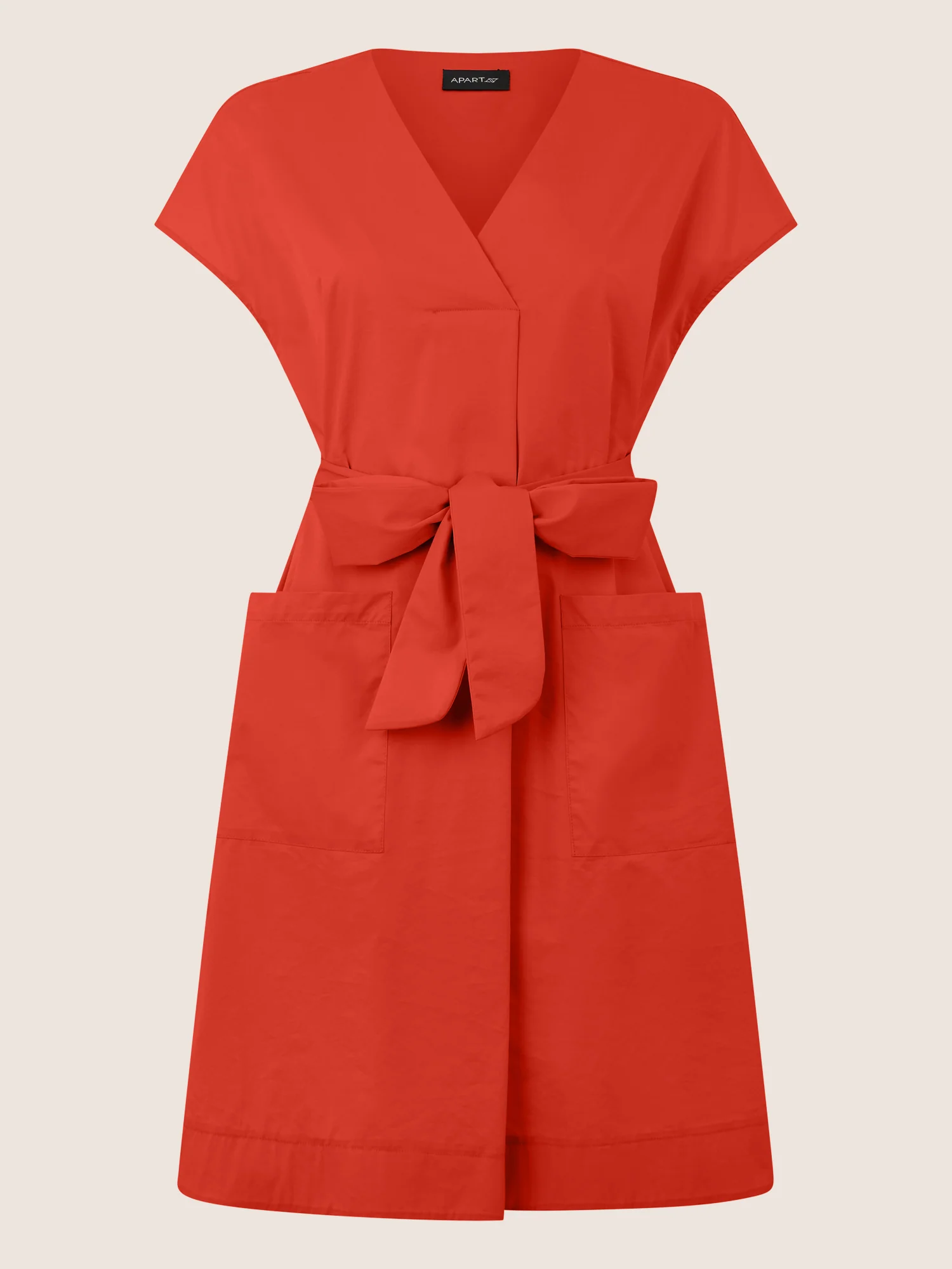 APART Sommerliches Hemdblusenkleid mit Bindegürtel | orange - Image 3