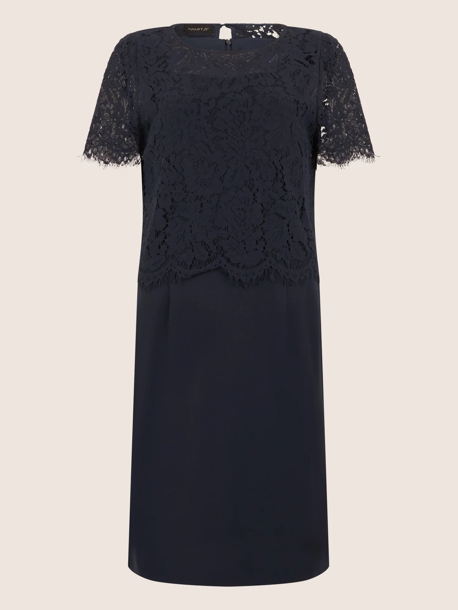 APART Spitzenkleid mit eleganter Doppellage | nachtblau - Image 3