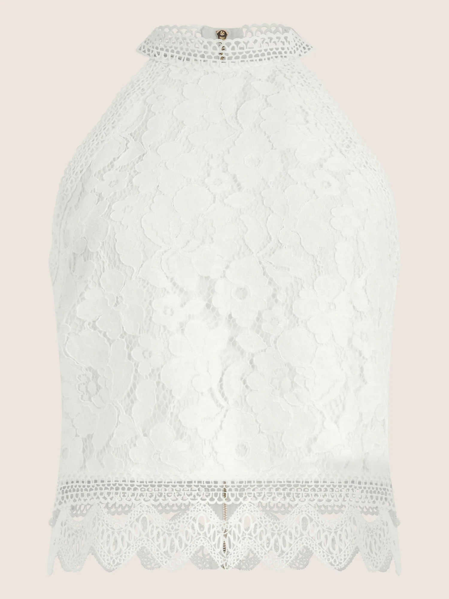 APART Spitzentop mit gehäkeltem Saum | creme - Image 4