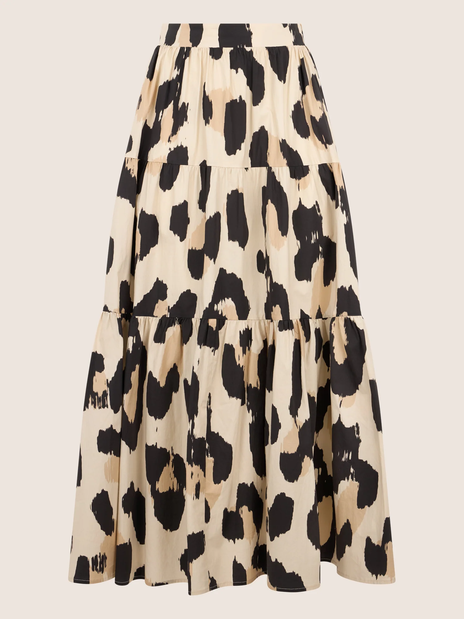 APART Stufenrock mit abstraktem Animalprint | beige-multicolor - Image 4