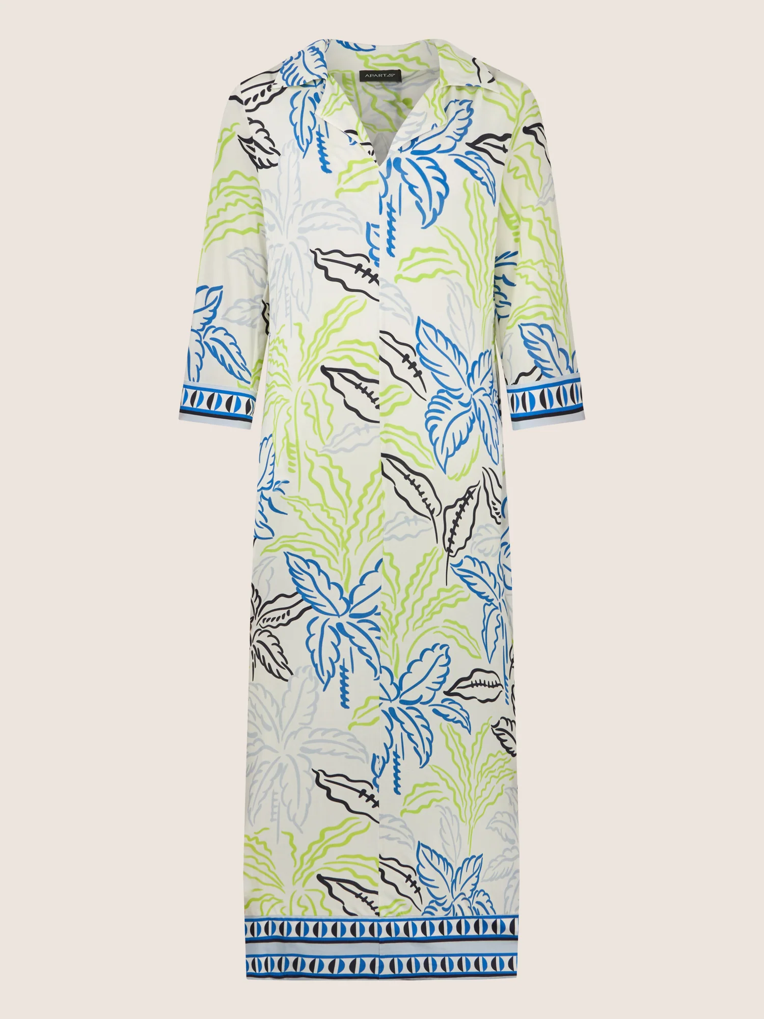 APART Viskosekleid mit grafischem Print | creme-multicolor - Image 3