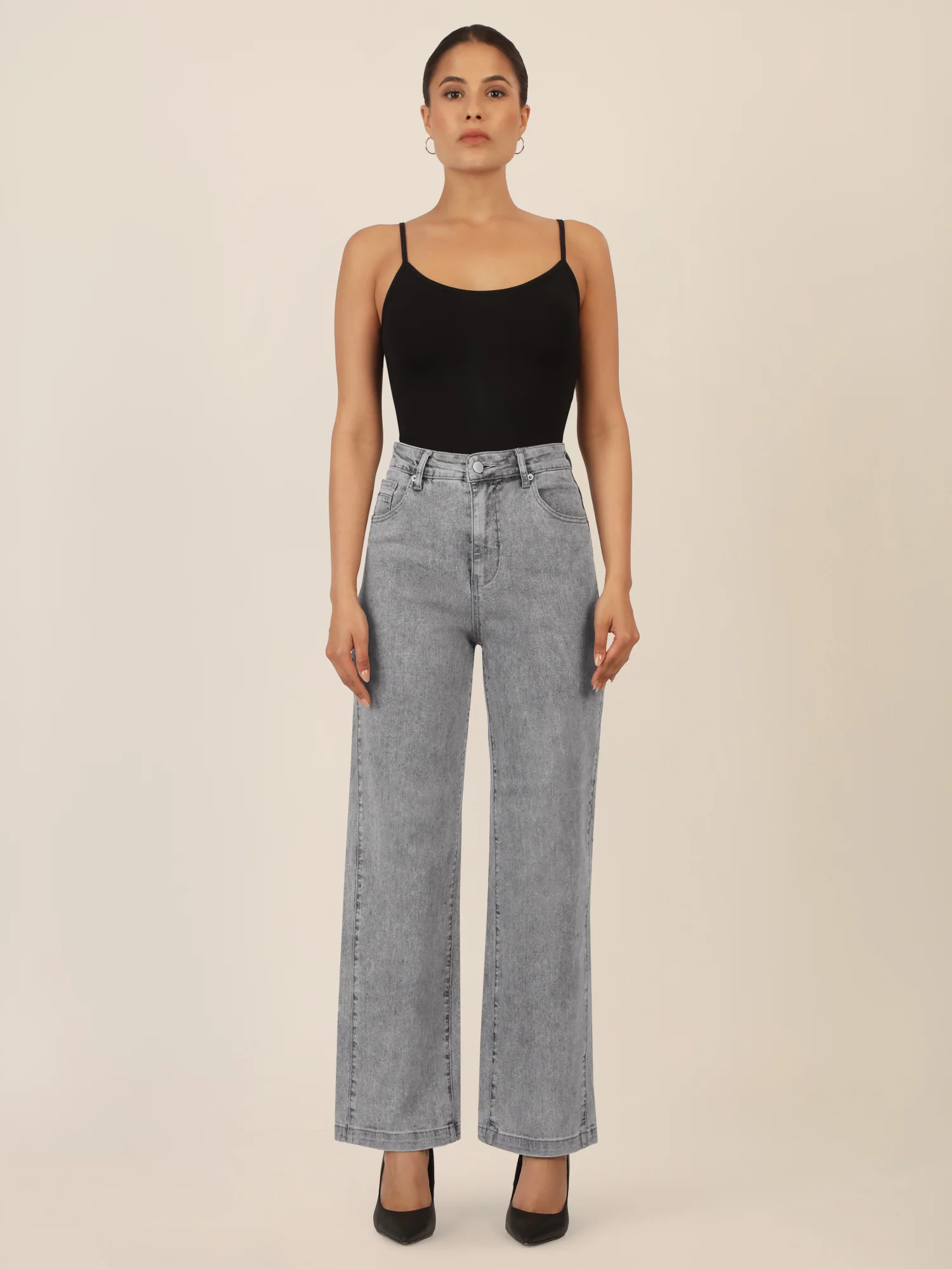 APART Weite Jeans mit geradem Bein | grau - Image 2