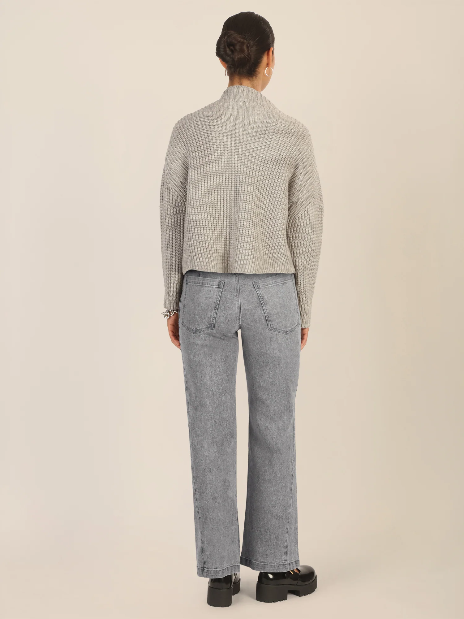 APART Weite Jeans mit geradem Bein | grau - Image 3