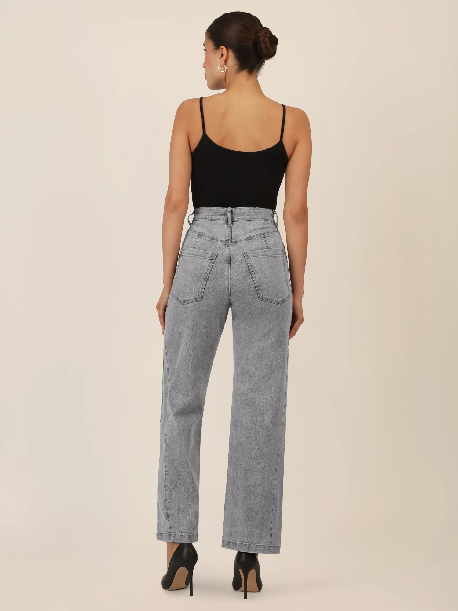 APART Weite Jeans mit geradem Bein | grau - Image 7